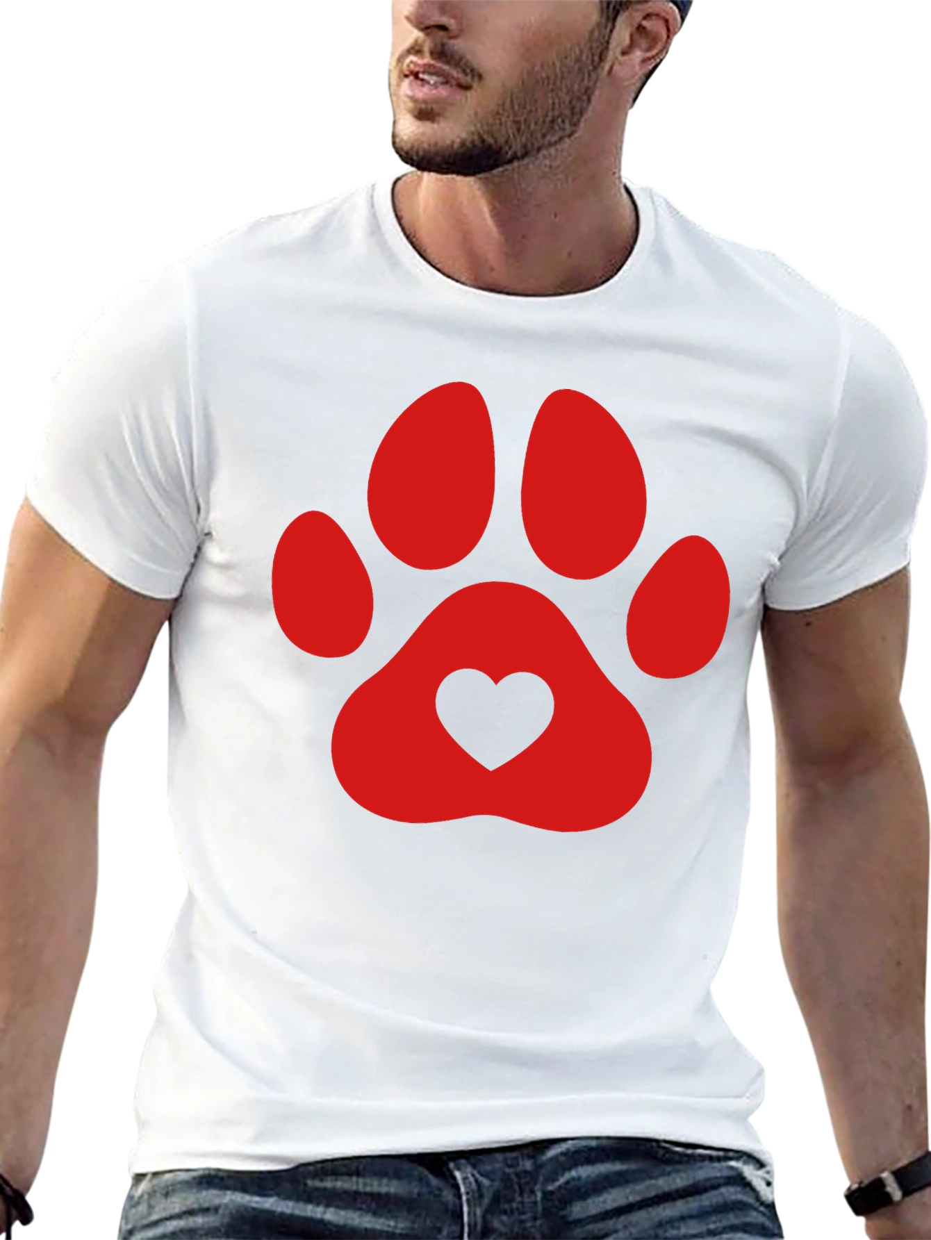 Dog Lover Paw Print T-Shirt
