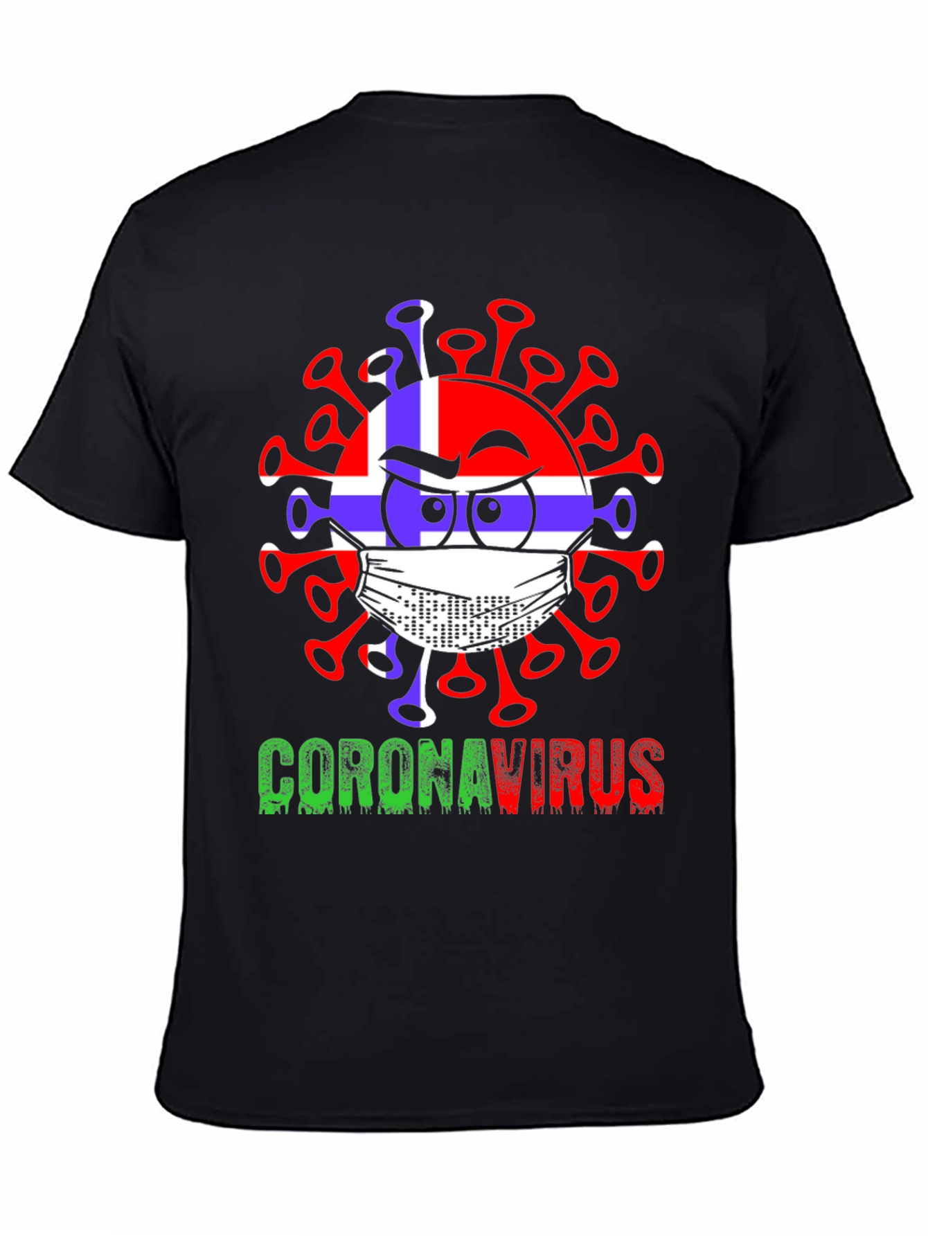 Norway Flag Coronavirus Graphic T-Shirt