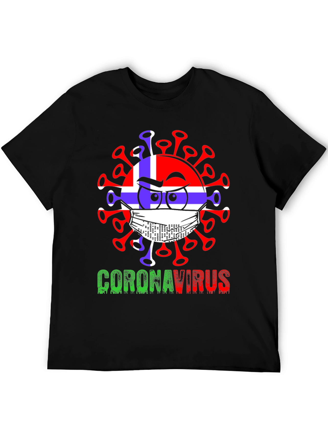 Norway Flag Coronavirus Graphic T-Shirt