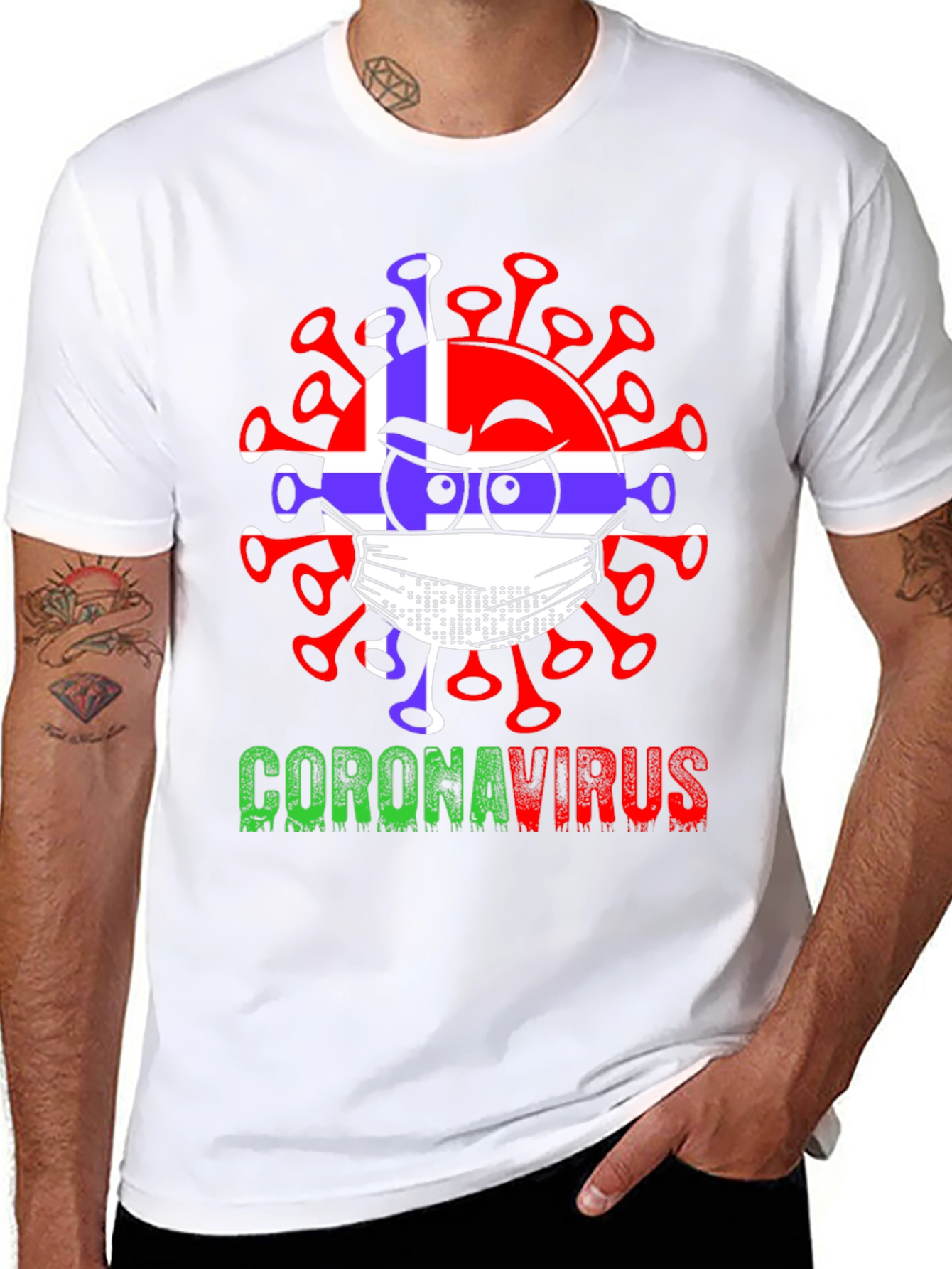 Norway Flag Coronavirus Graphic T-Shirt