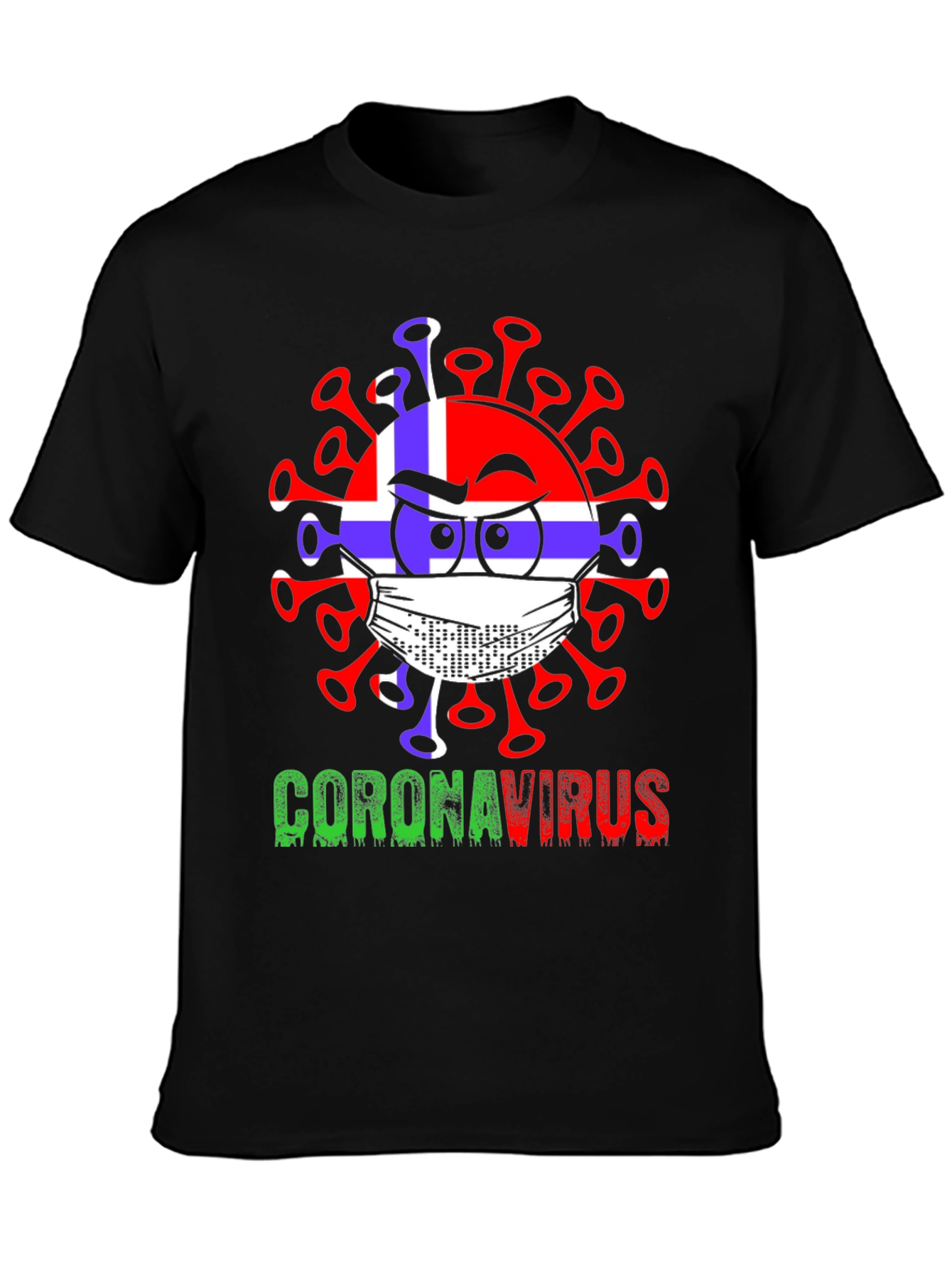 Norway Flag Coronavirus Graphic T-Shirt