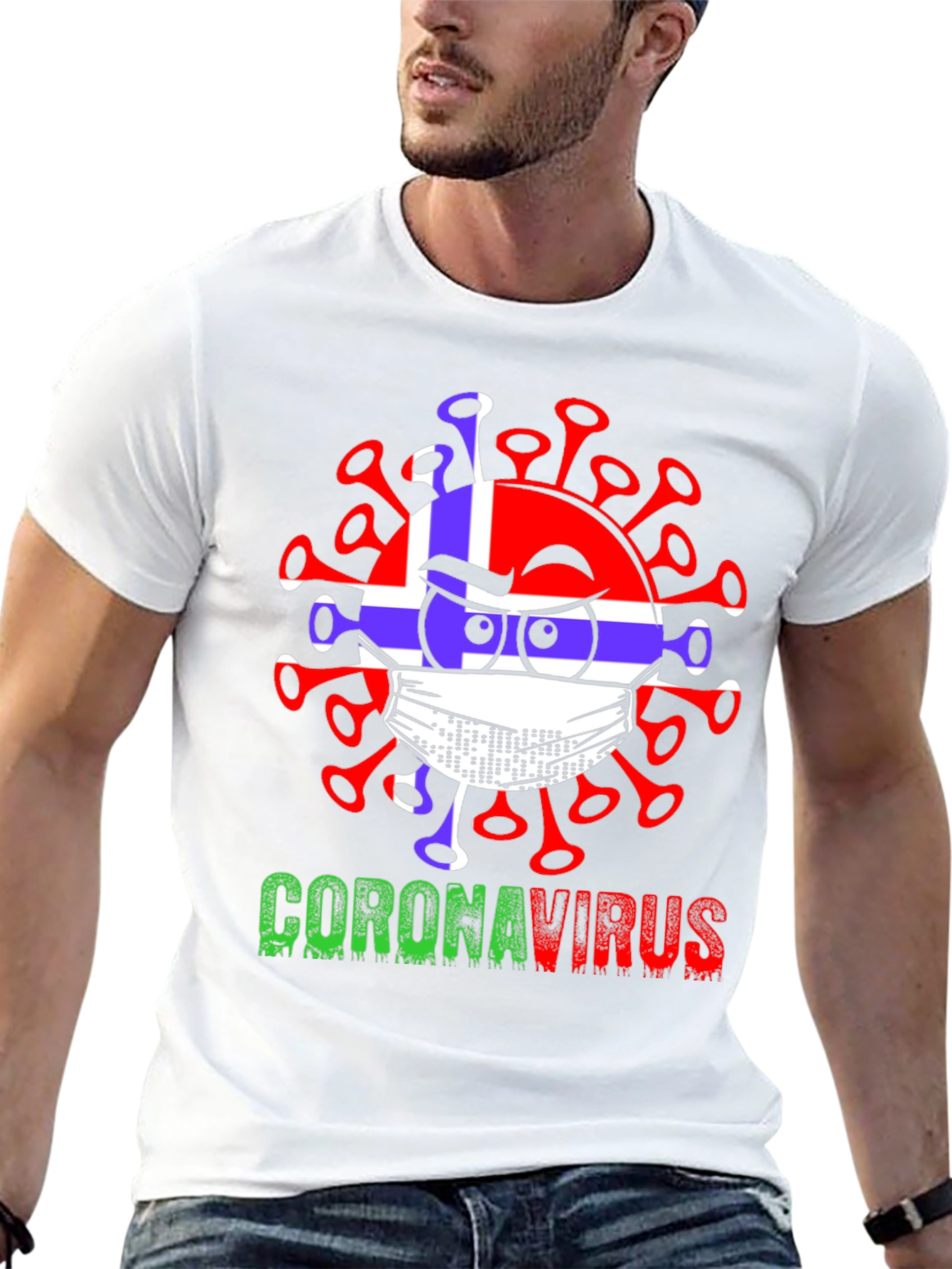 Norway Flag Coronavirus Graphic T-Shirt