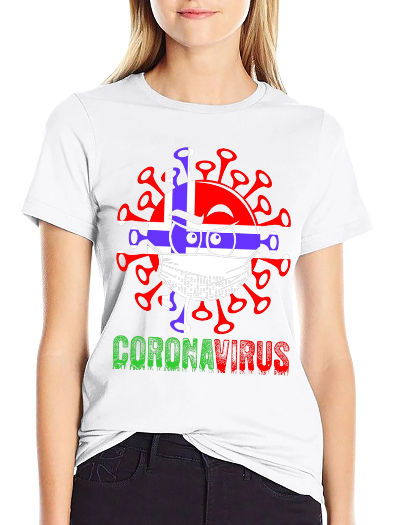 Norway Flag Coronavirus Graphic T-Shirt