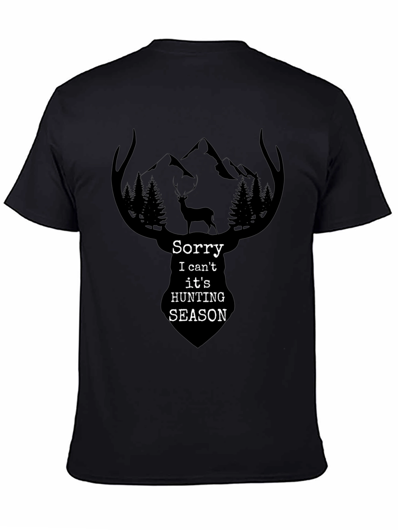 Hunting Season Graphic Tee - Mens Black T-Shirt