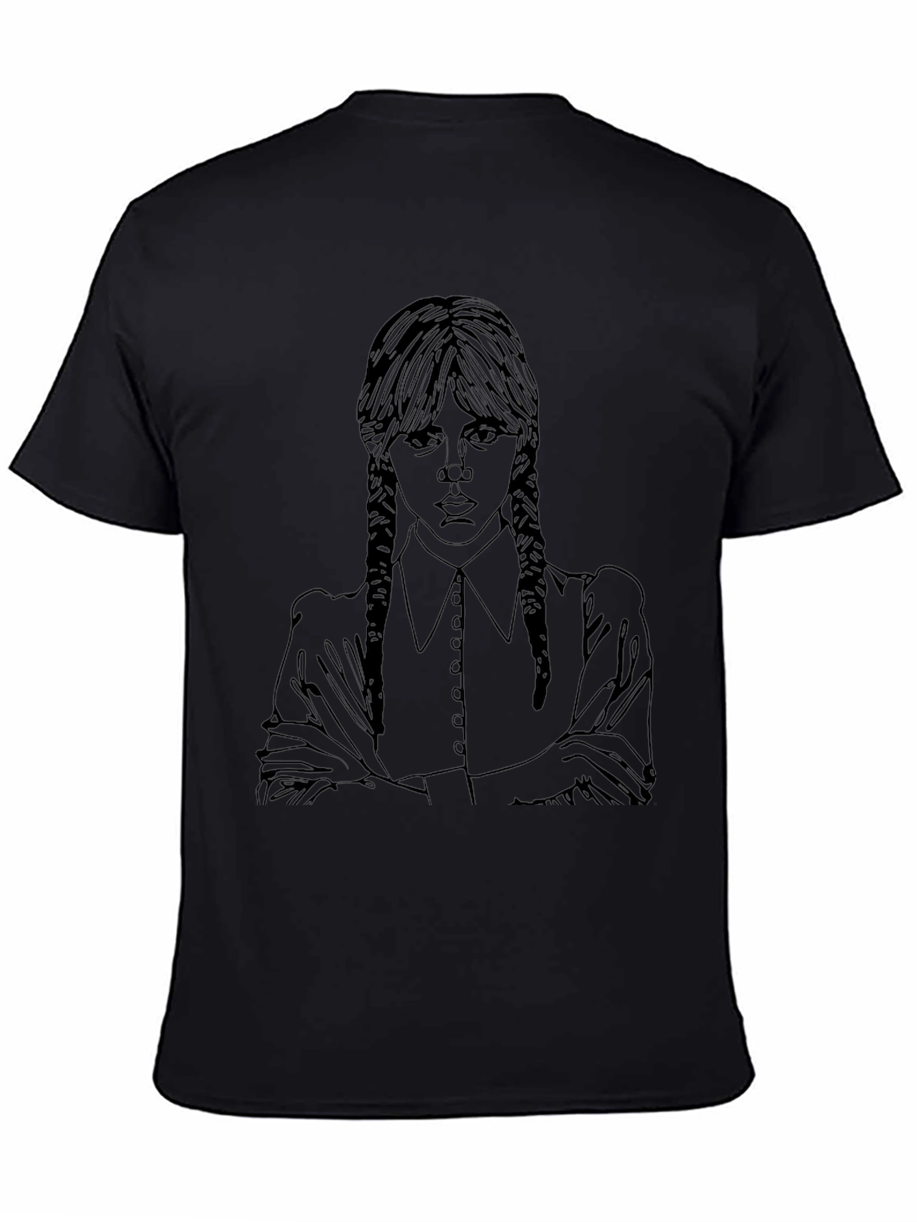 Wednesday Addams Outline T-Shirt