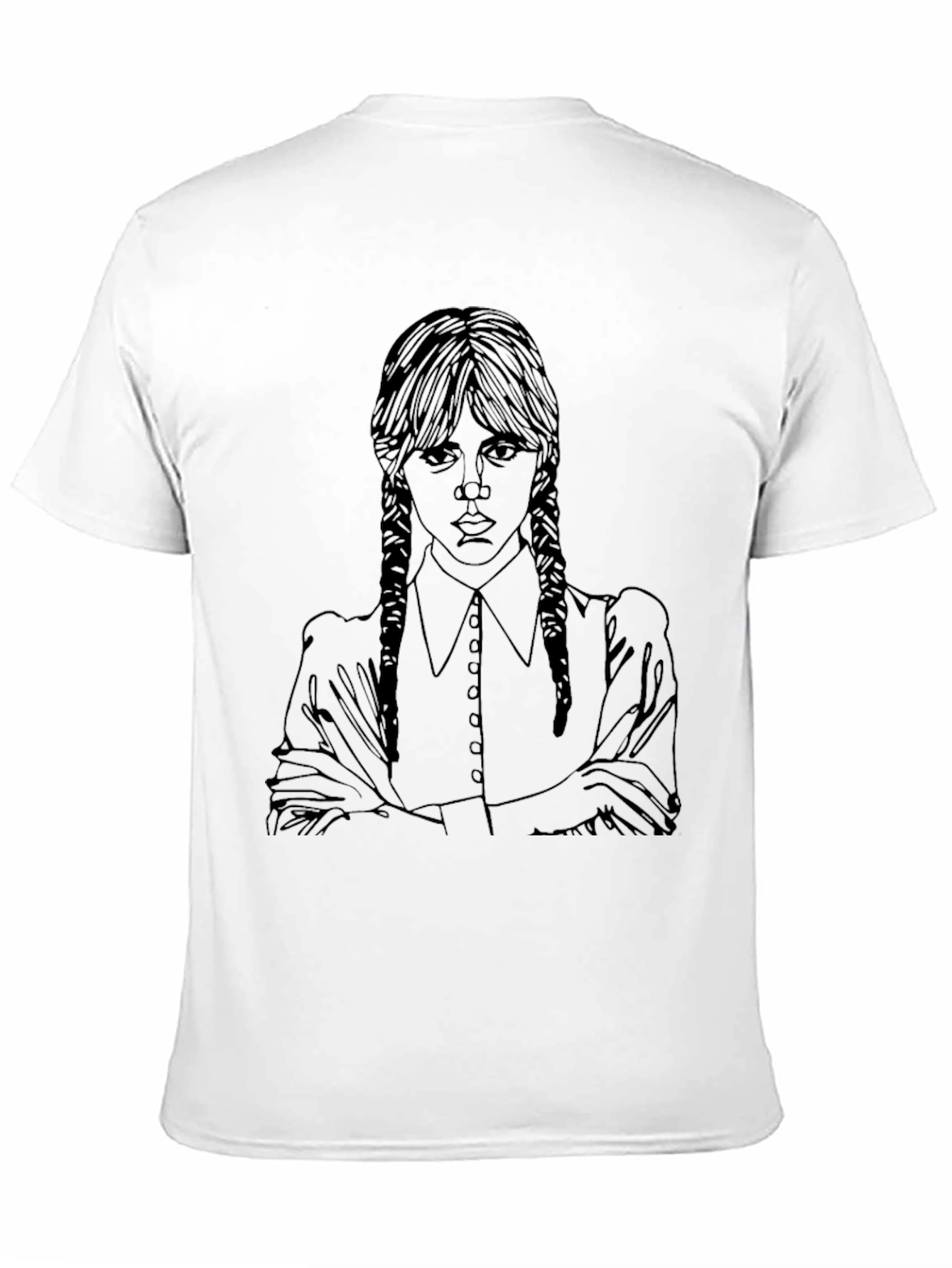 Wednesday Addams Outline T-Shirt