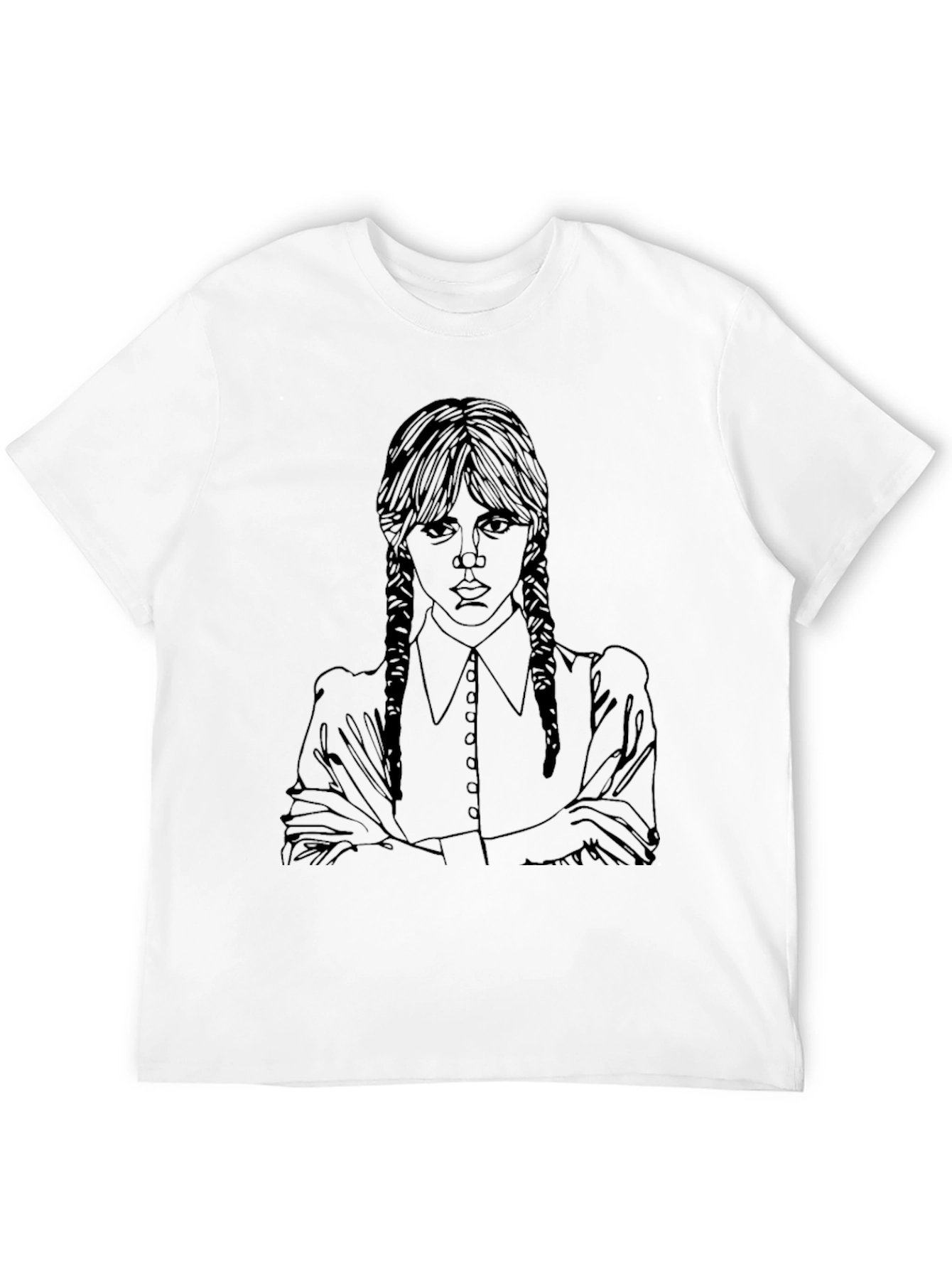 Wednesday Addams Outline T-Shirt