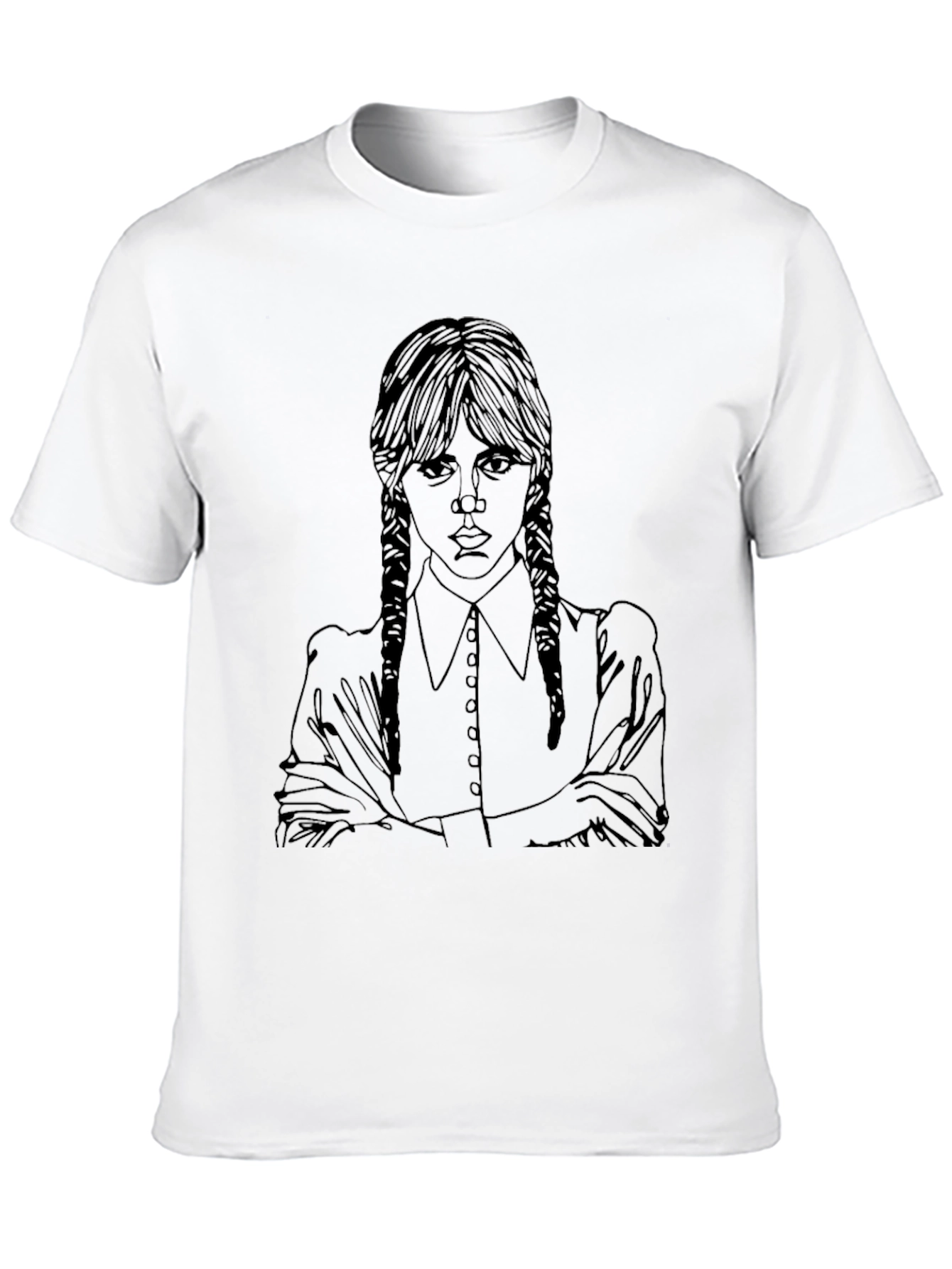 Wednesday Addams Outline T-Shirt