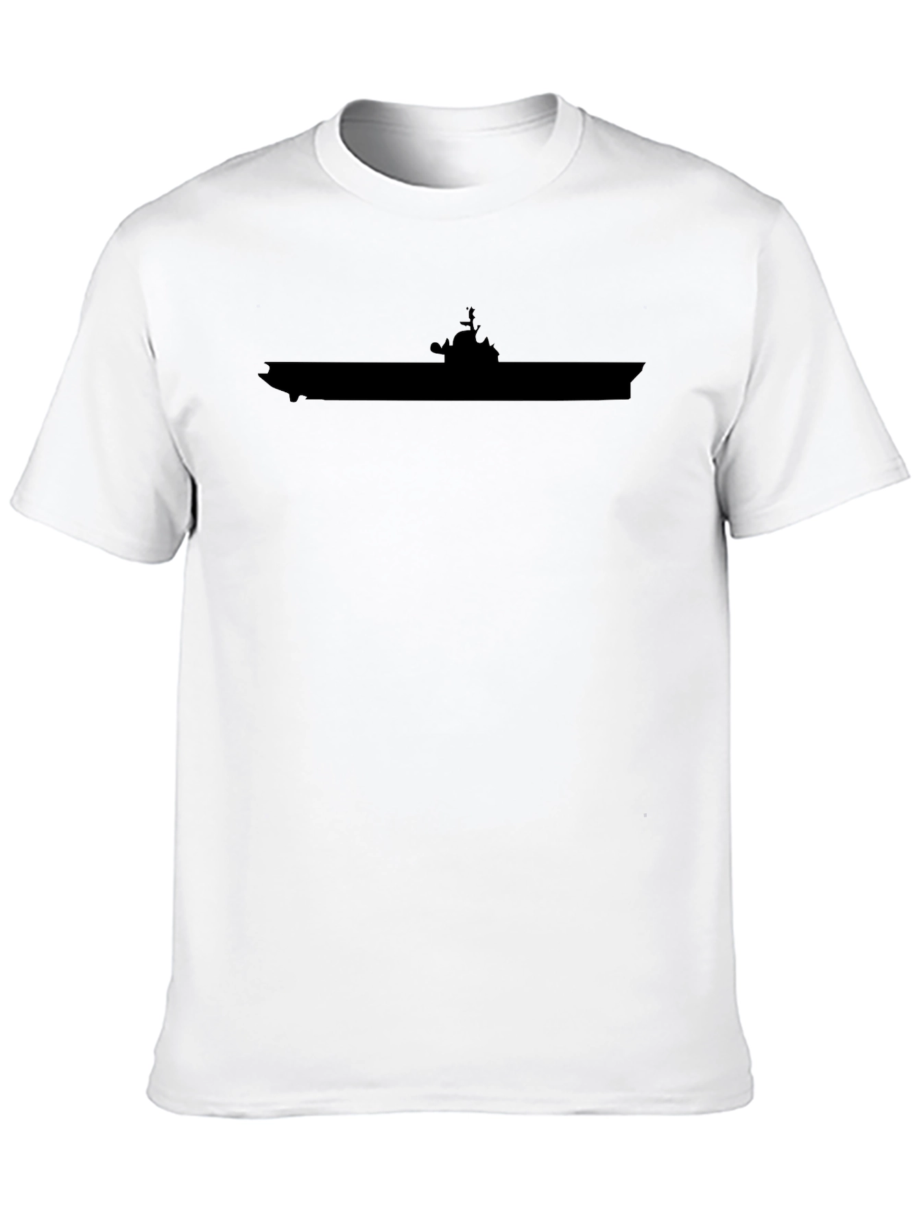 Aircraft Carrier Silhouette T-Shirt - Black