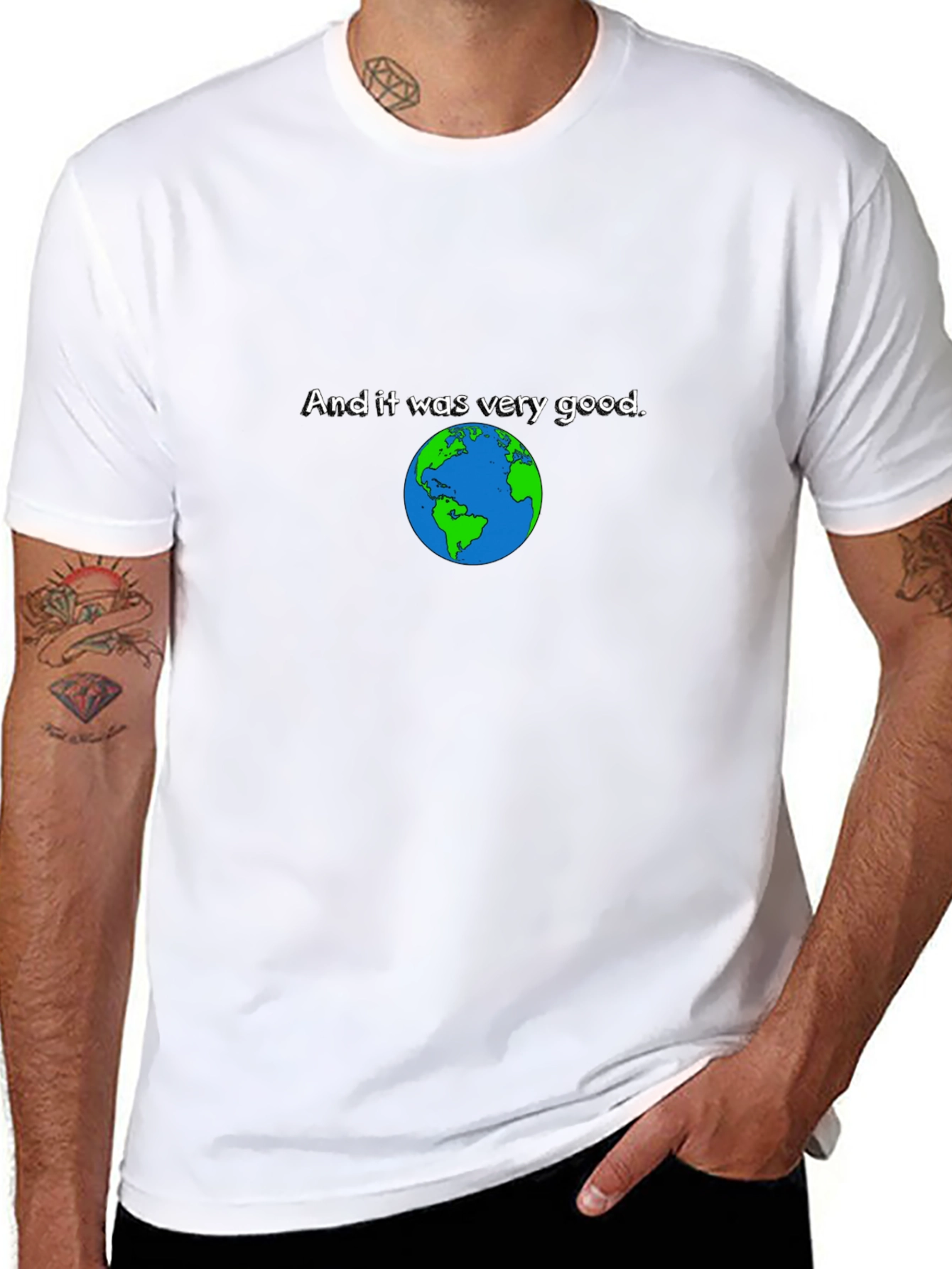 Earth Was Very Good Black T-Shirt