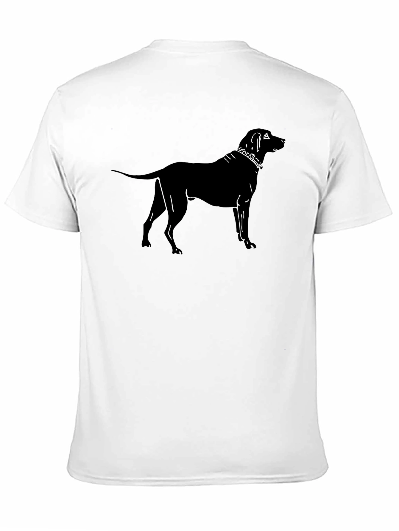 Dog Silhouette Graphic Tee - Black