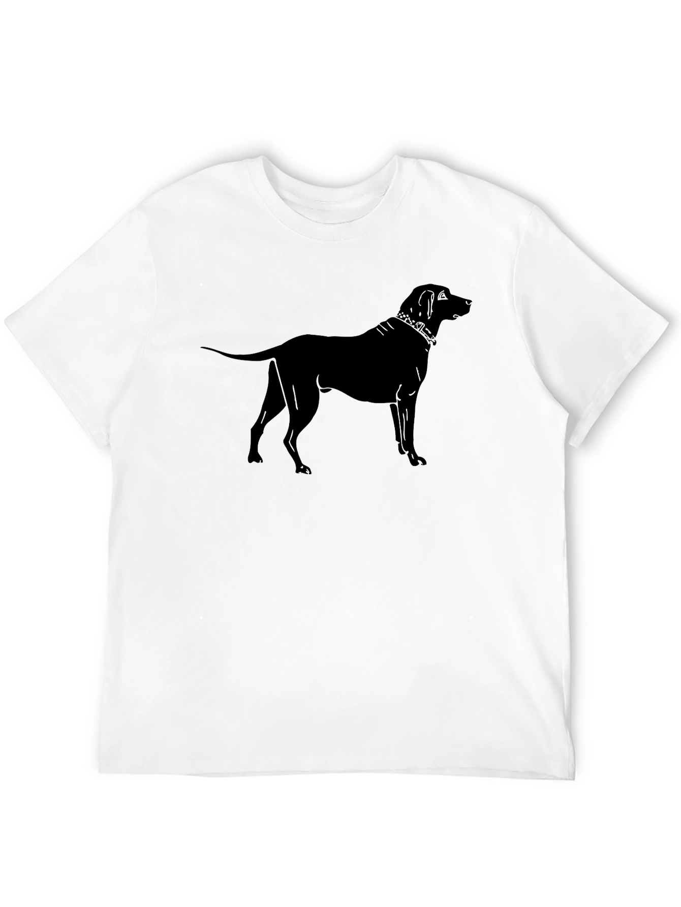 Dog Silhouette Graphic Tee - Black