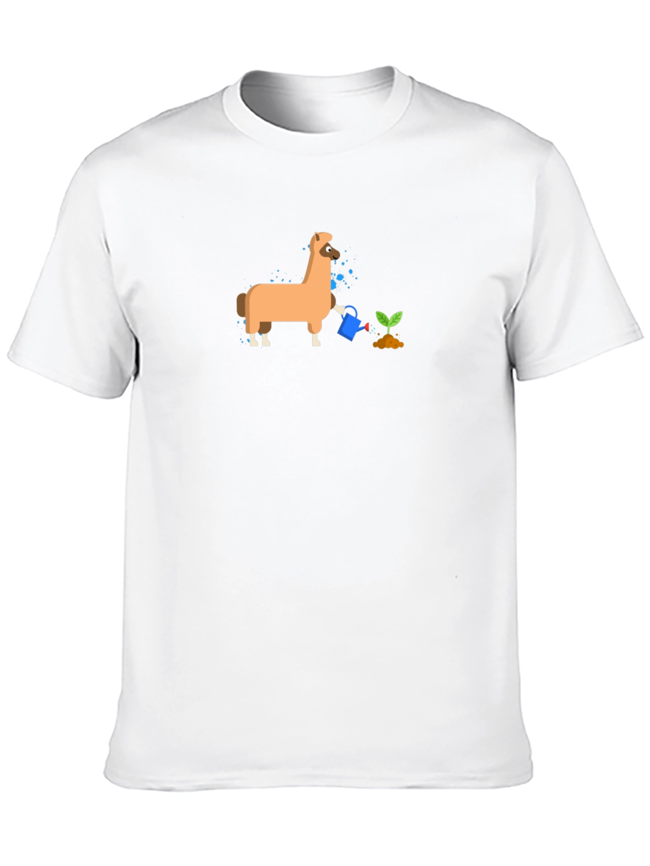Llama Watering Plant Graphic Tee