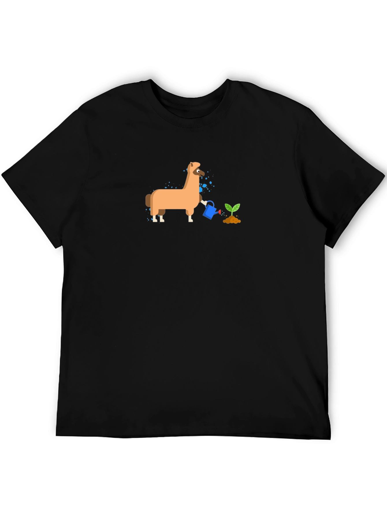 Llama Watering Plant Graphic Tee