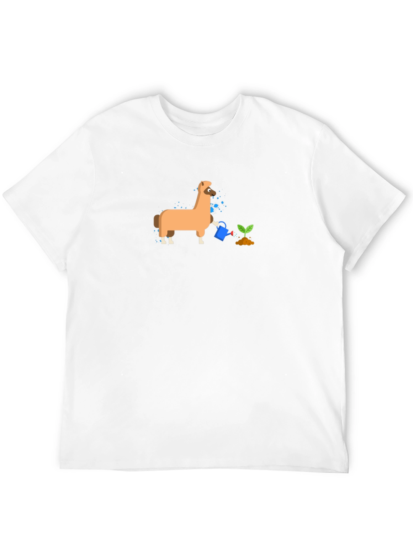 Llama Watering Plant Graphic Tee