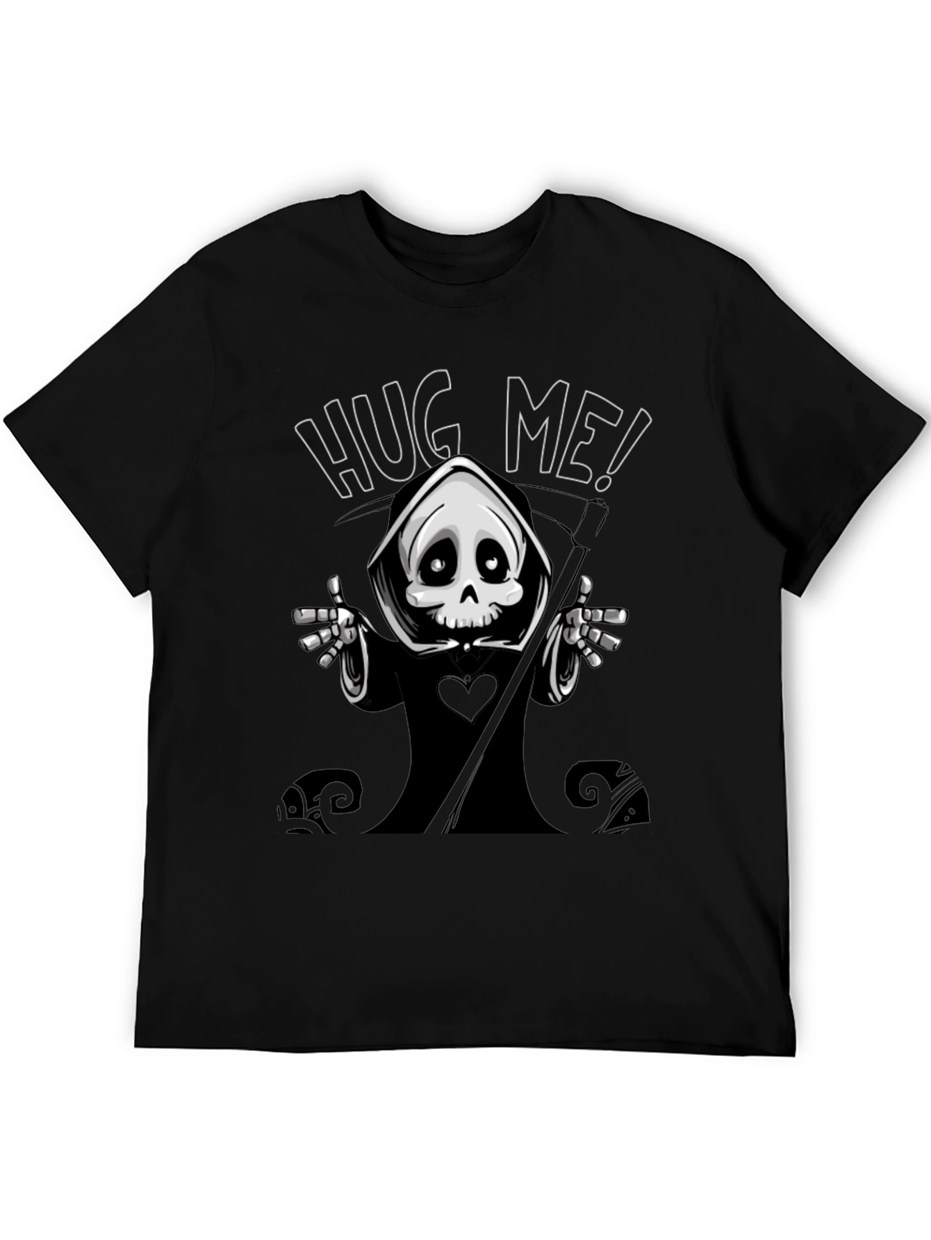 Hug Me! Grim Reaper Graphic Tee - Black