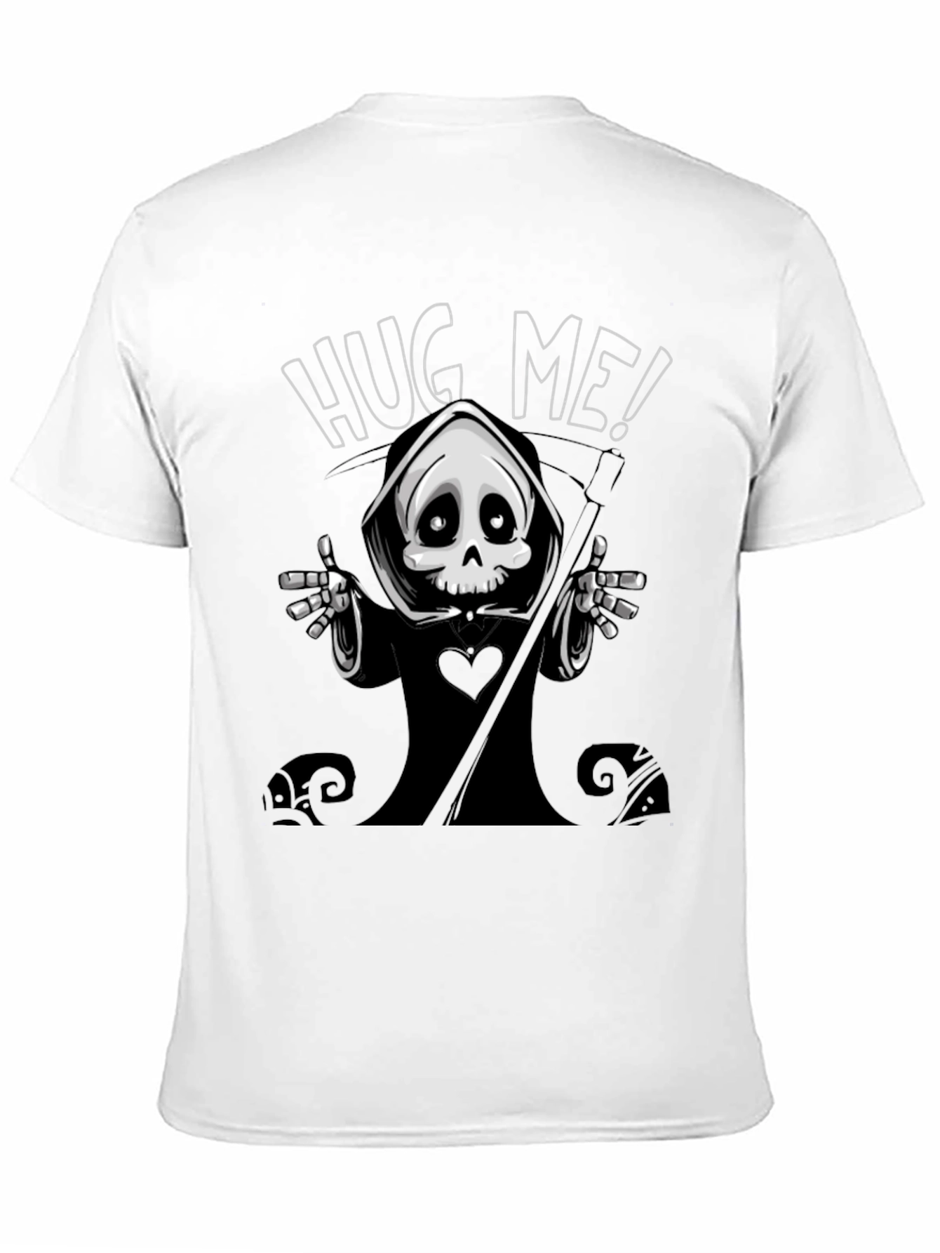 Hug Me! Grim Reaper Graphic Tee - Black