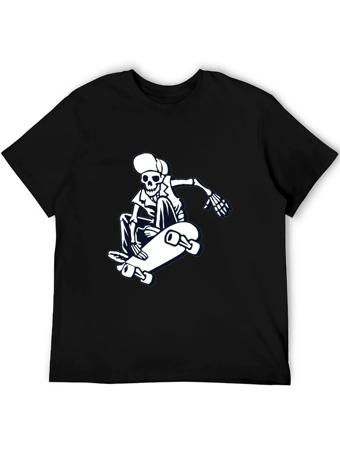 Skateboarding Skeleton Graphic Tee - Cool & Casual