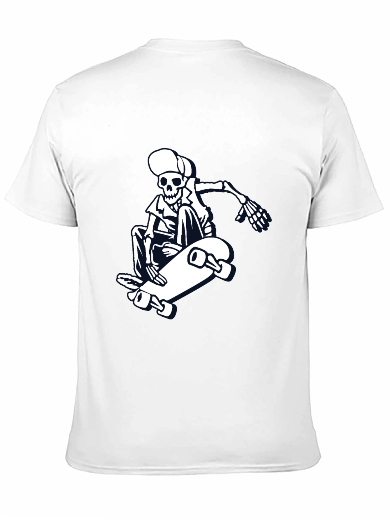 Skateboarding Skeleton Graphic Tee - Cool & Casual