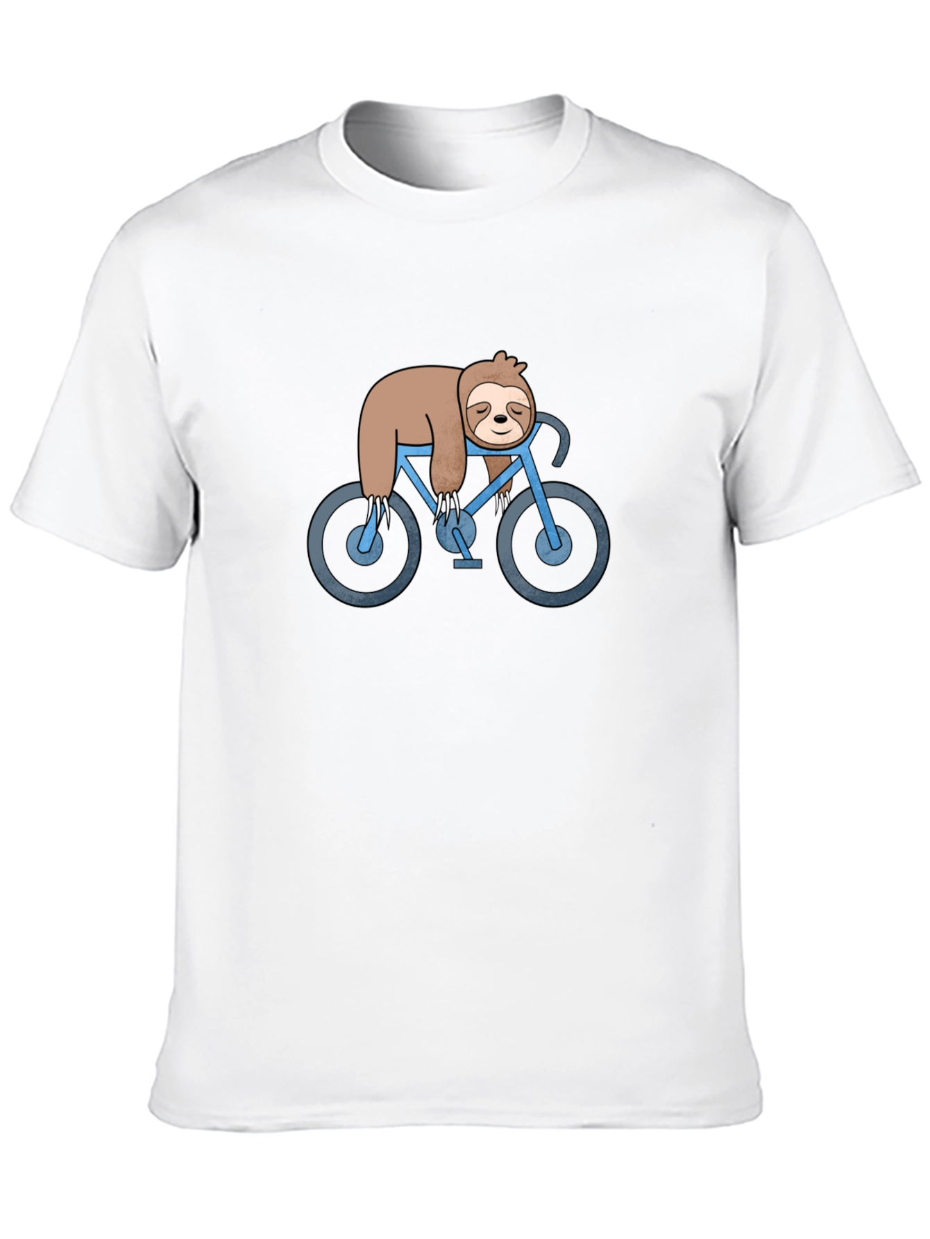 Sloth on Bike Black T-Shirt - Relaxed Fit