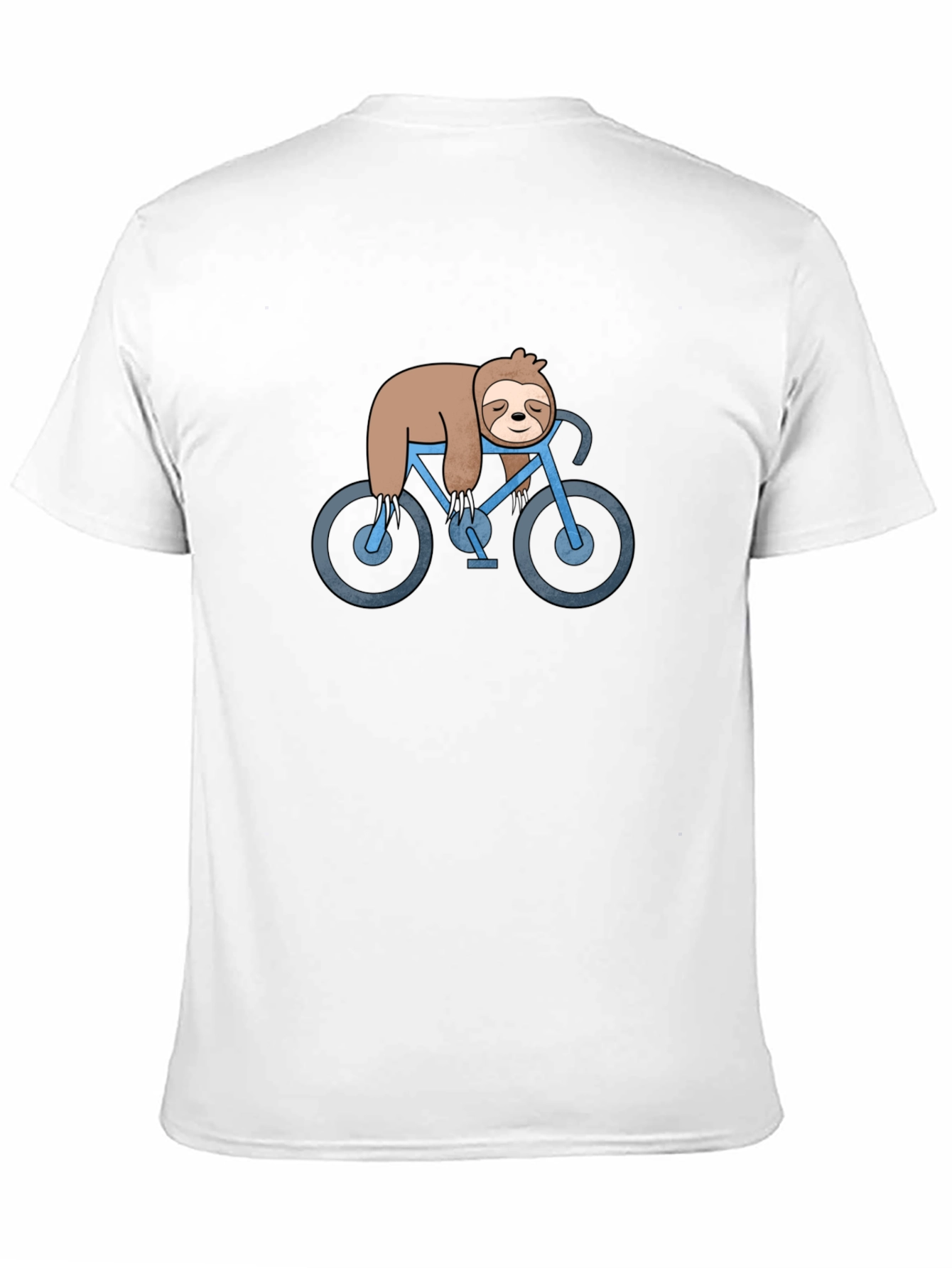 Sloth on Bike Black T-Shirt - Relaxed Fit