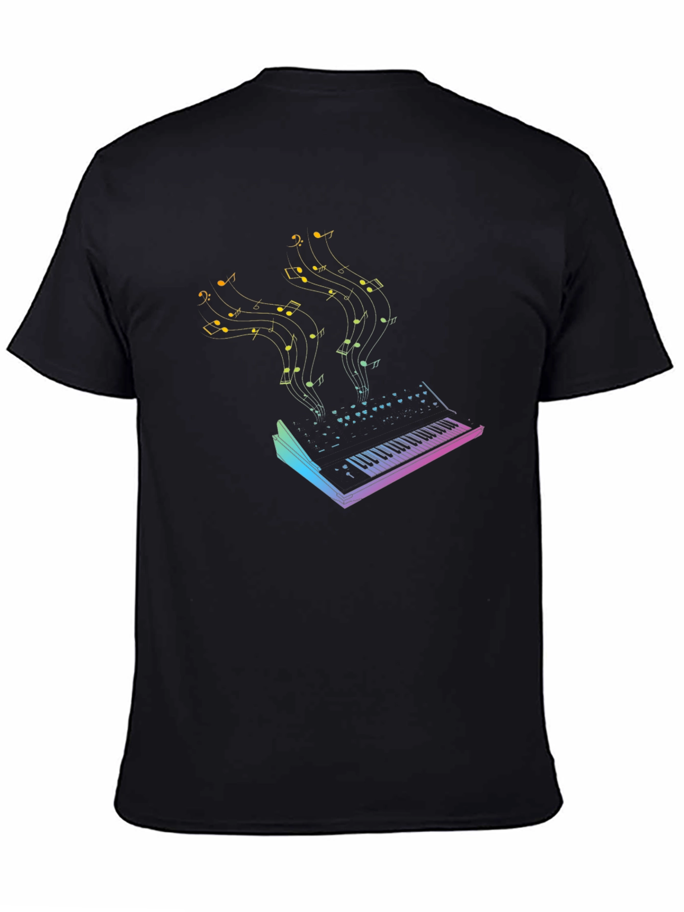 Music Synth Graphic Tee - Black
