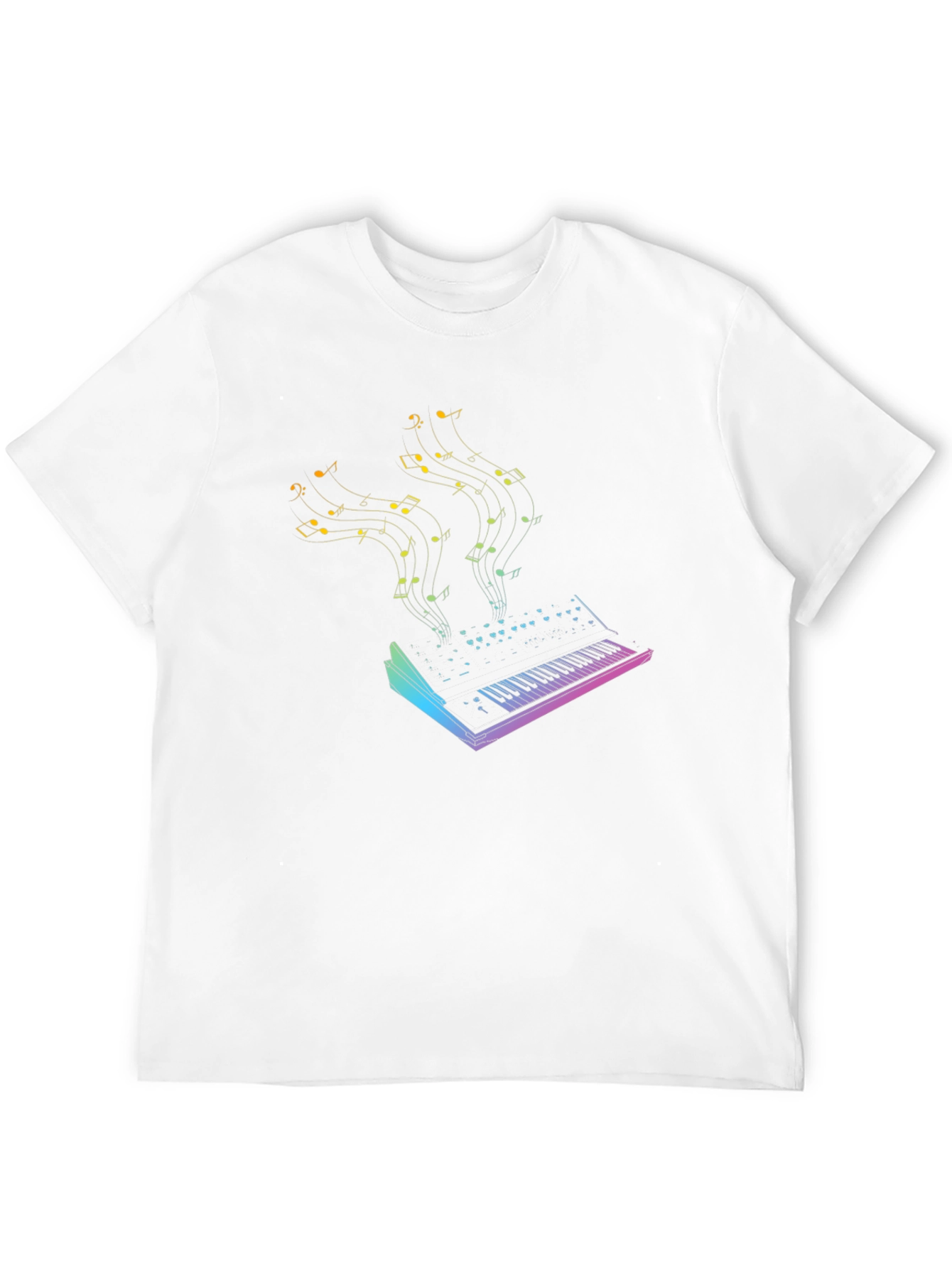 Music Synth Graphic Tee - Black