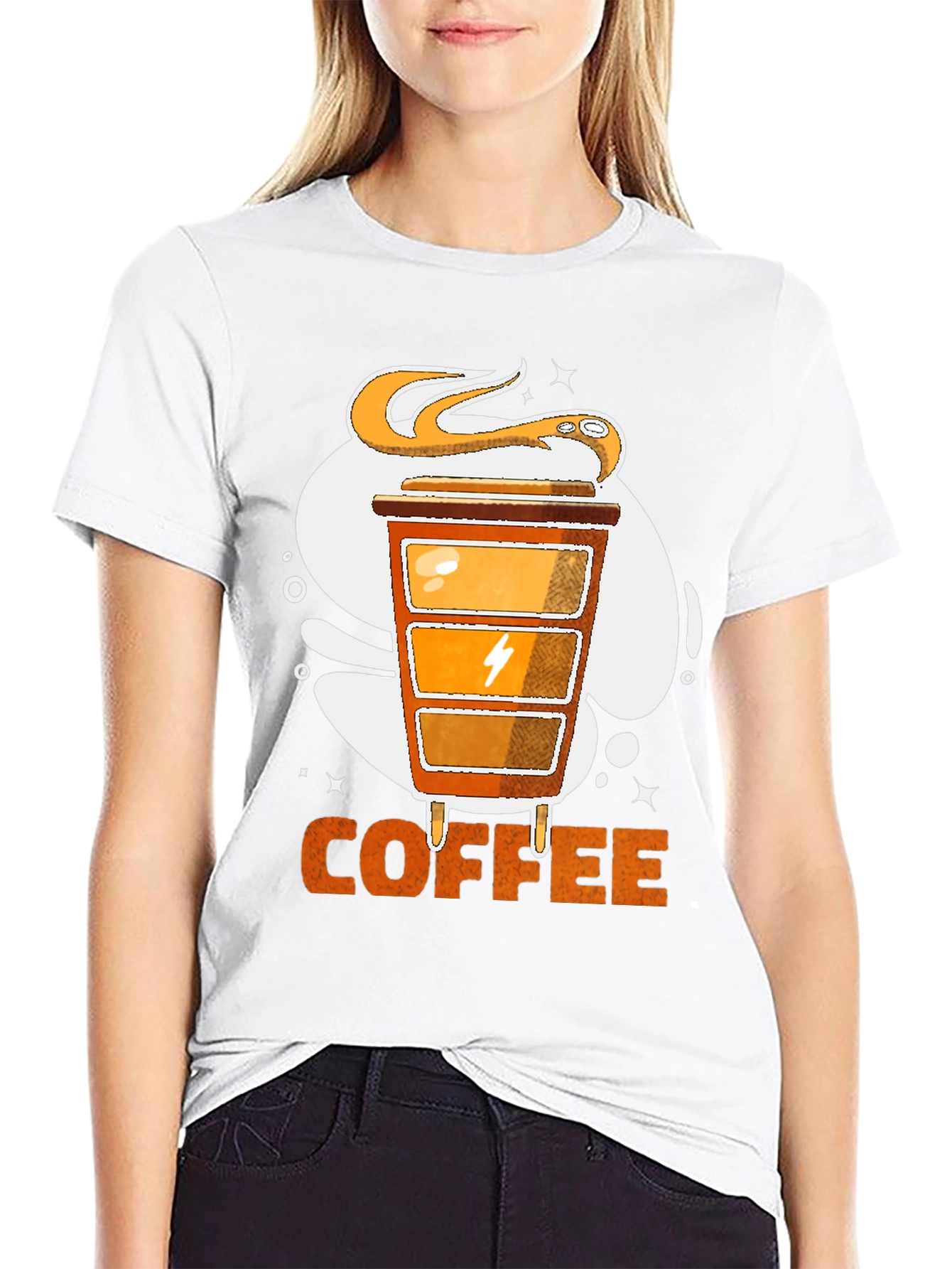 Coffee Powered T-Shirt | Snake & Energy Design