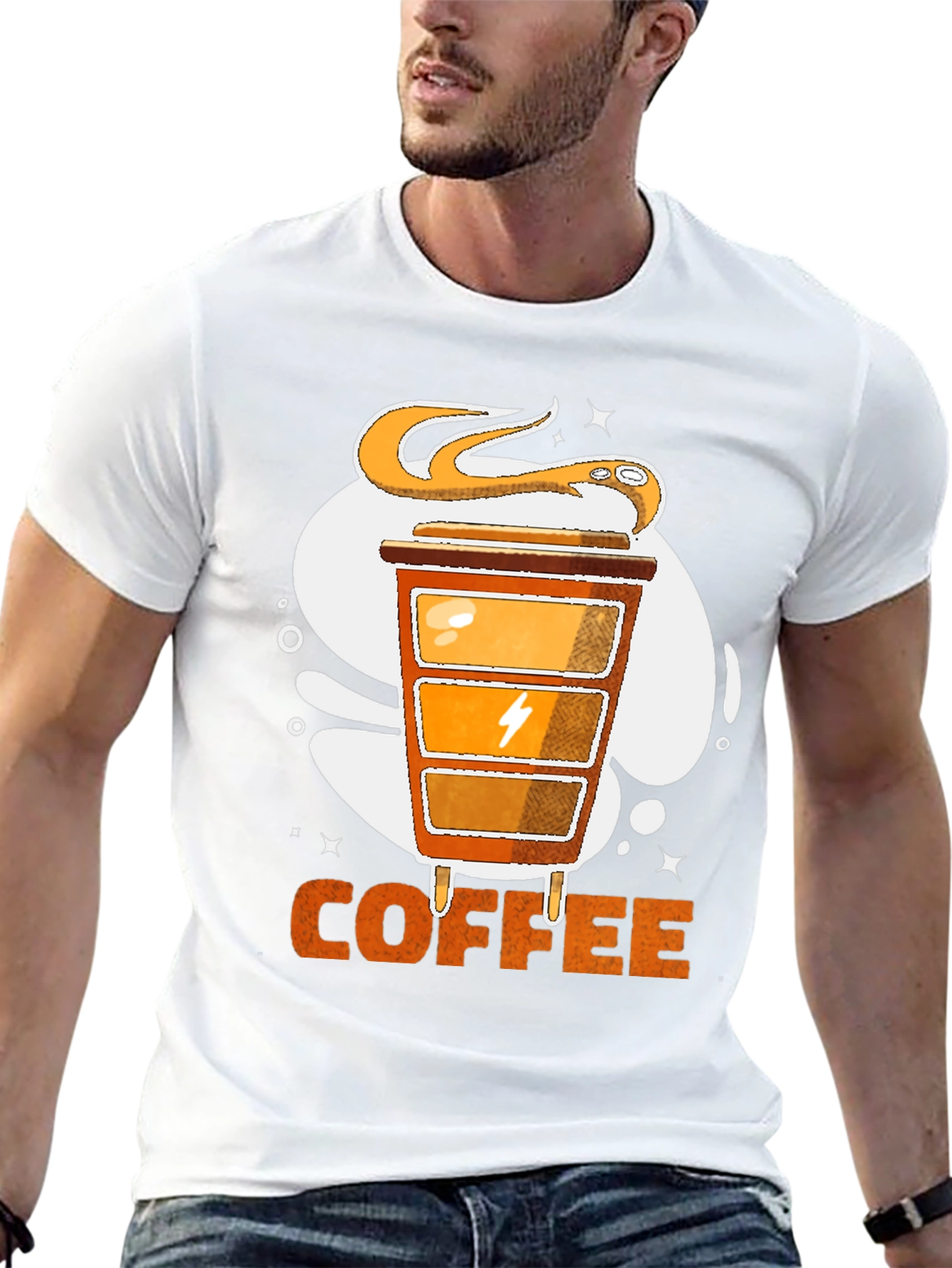 Coffee Powered T-Shirt | Snake & Energy Design