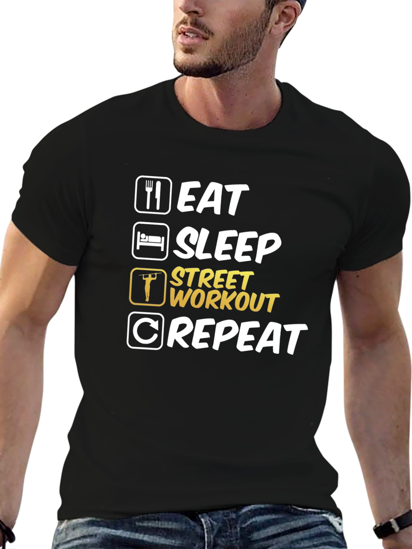 Eat Sleep Street Workout Repeat T-Shirt