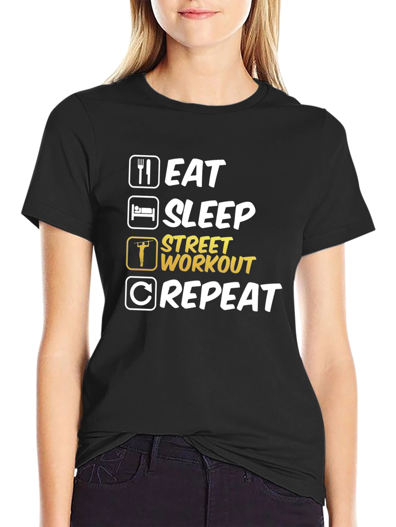 Eat Sleep Street Workout Repeat T-Shirt