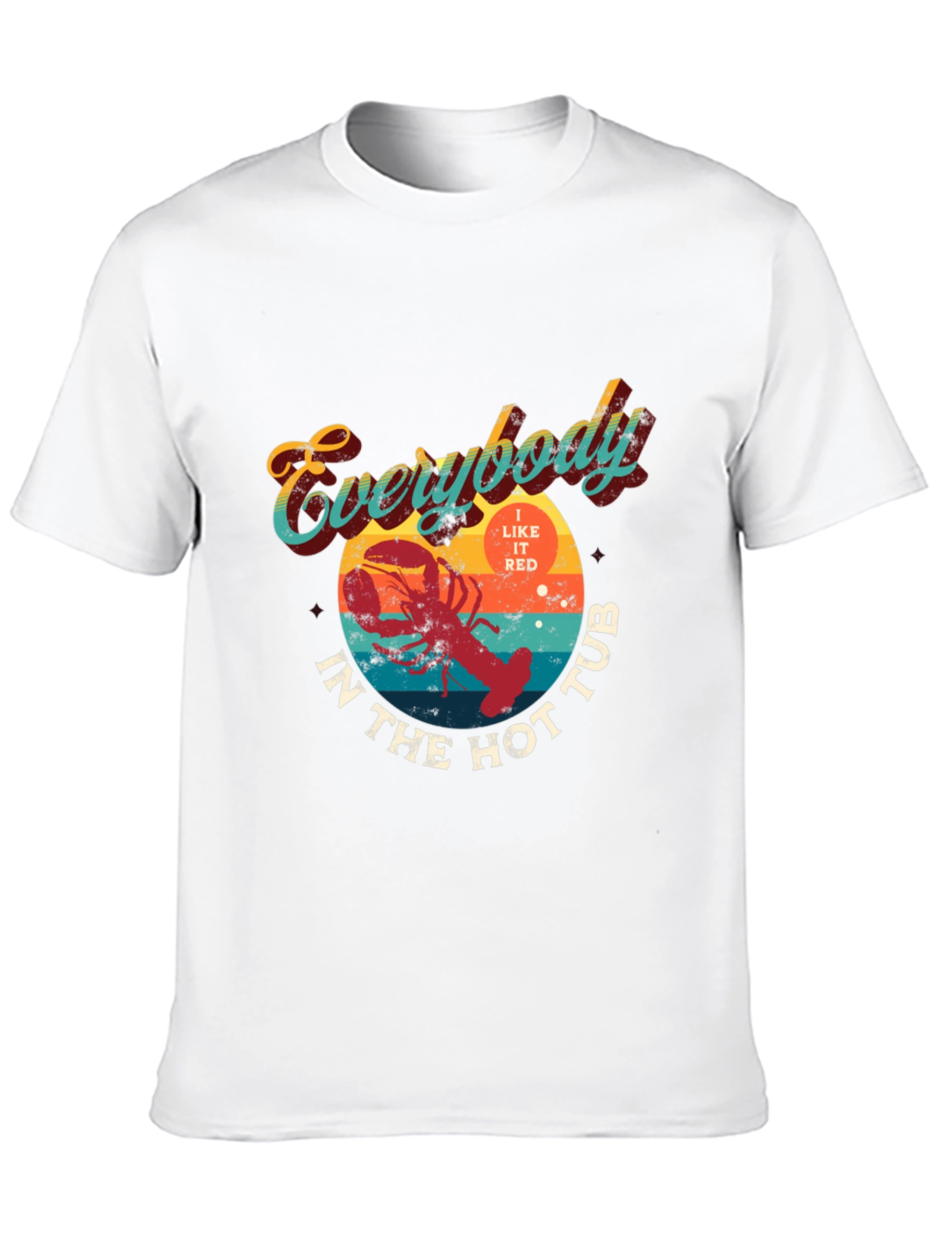 Everybody In The Hot Tub Lobster Graphic T-Shirt