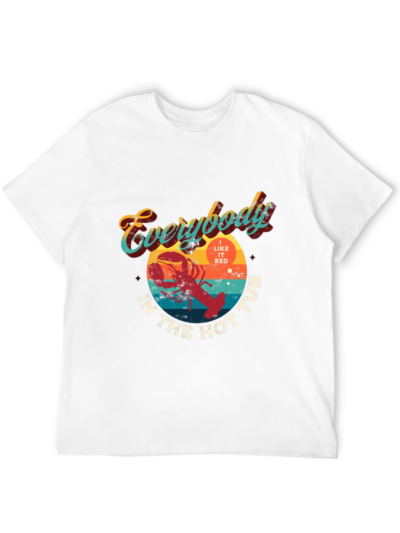 Everybody In The Hot Tub Lobster Graphic T-Shirt