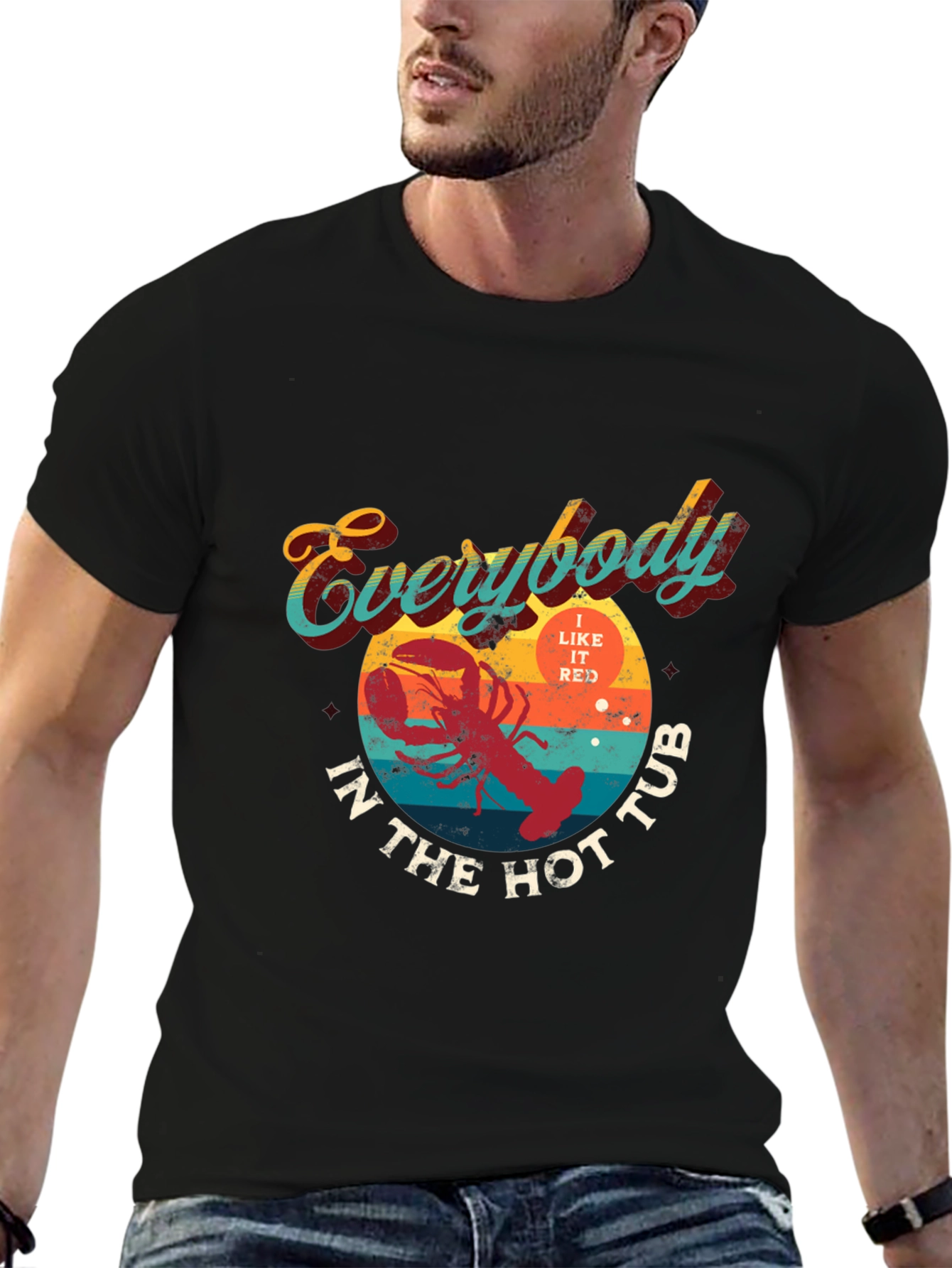 Everybody In The Hot Tub Lobster Graphic T-Shirt