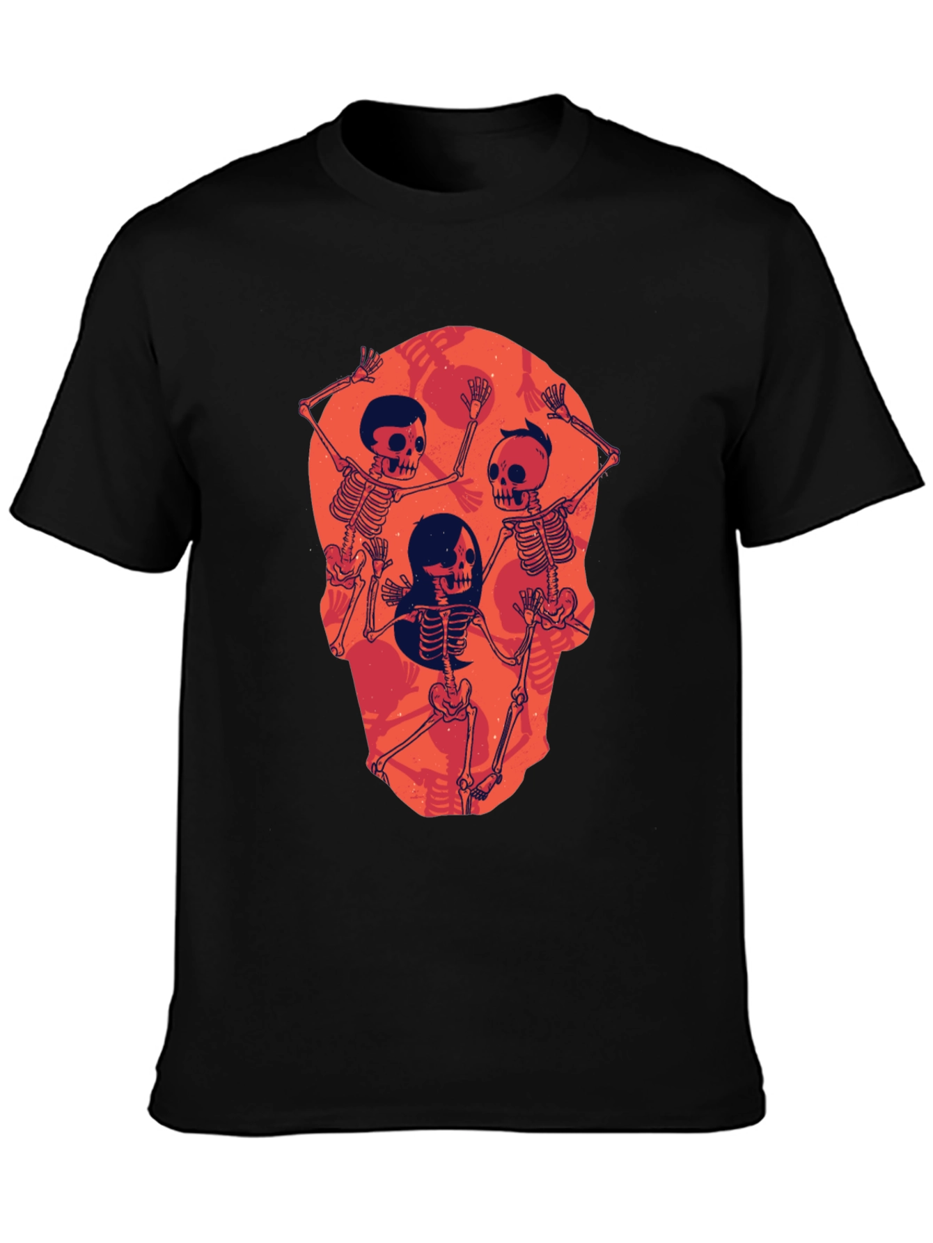 Skull Skeleton Graphic Print Tee