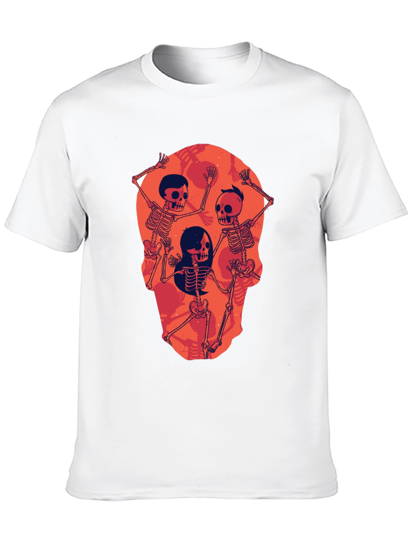 Skull Skeleton Graphic Print Tee