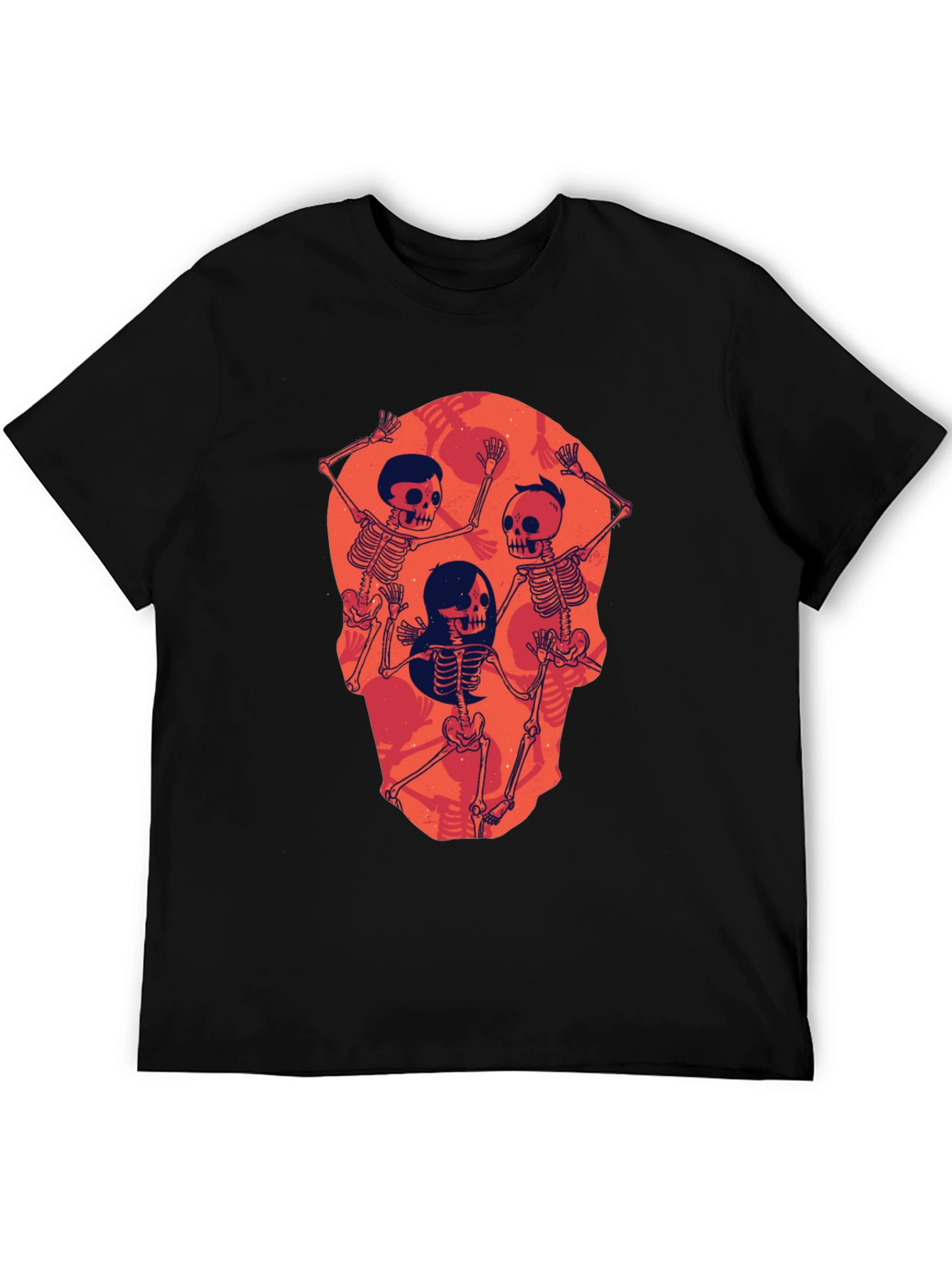 Skull Skeleton Graphic Print Tee