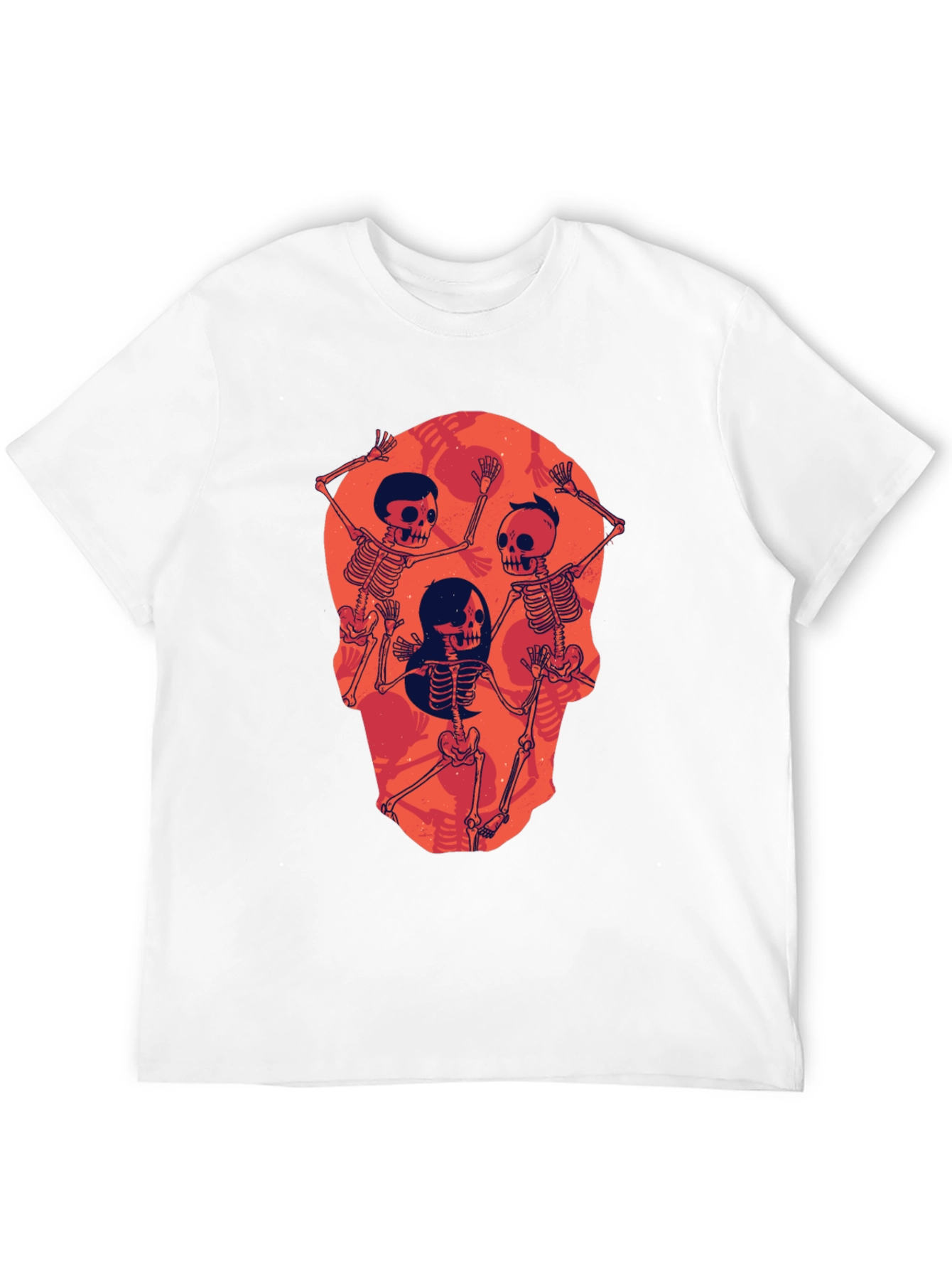 Skull Skeleton Graphic Print Tee