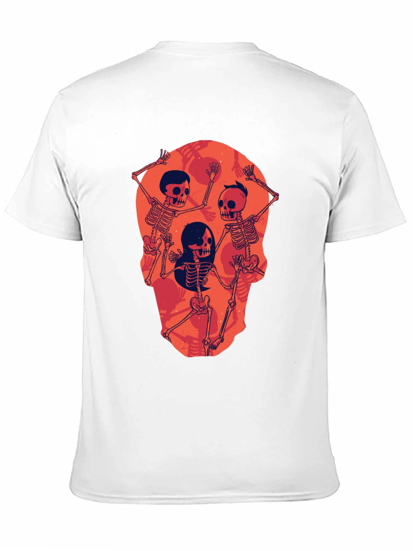 Skull Skeleton Graphic Print Tee