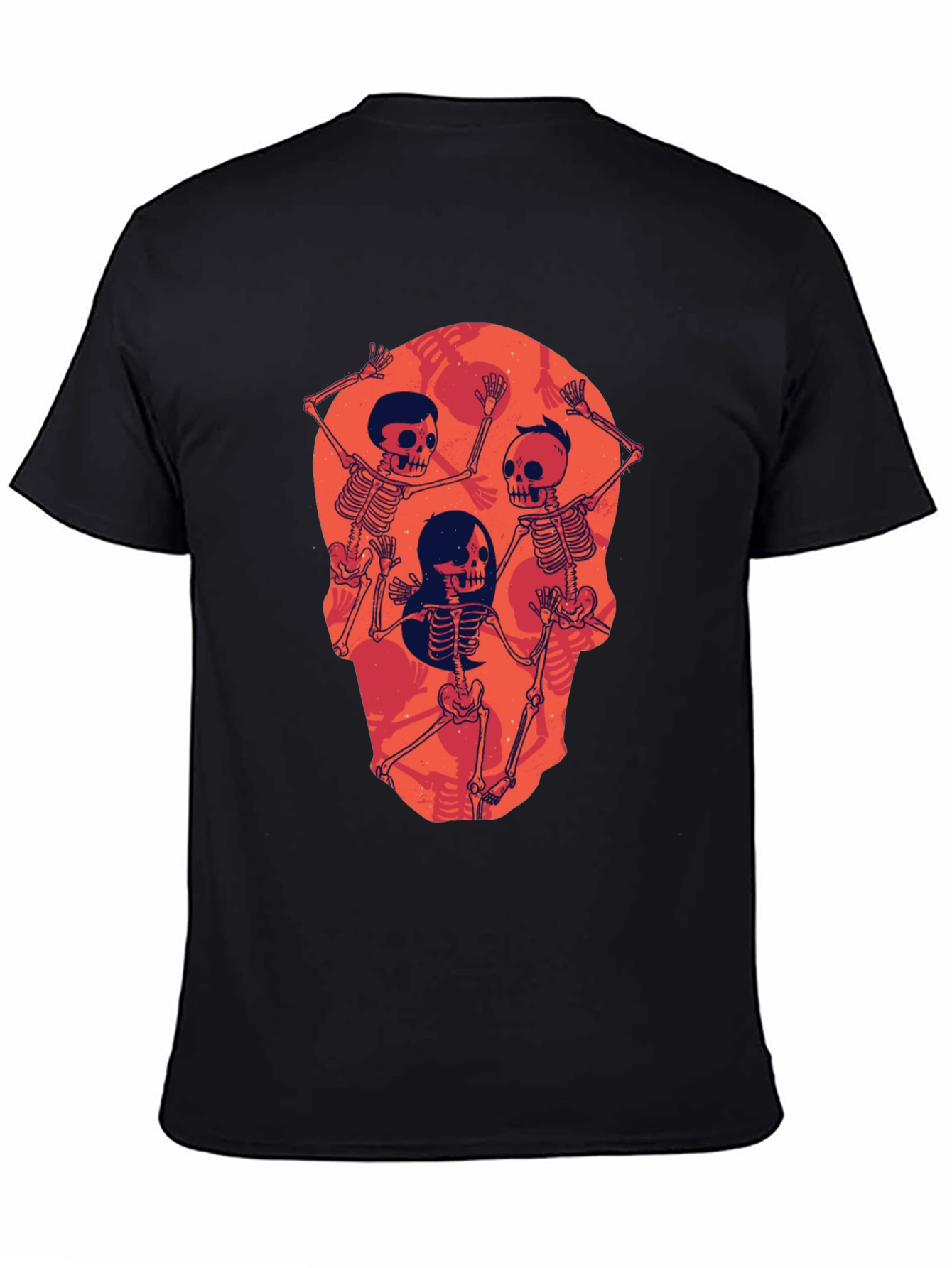 Skull Skeleton Graphic Print Tee