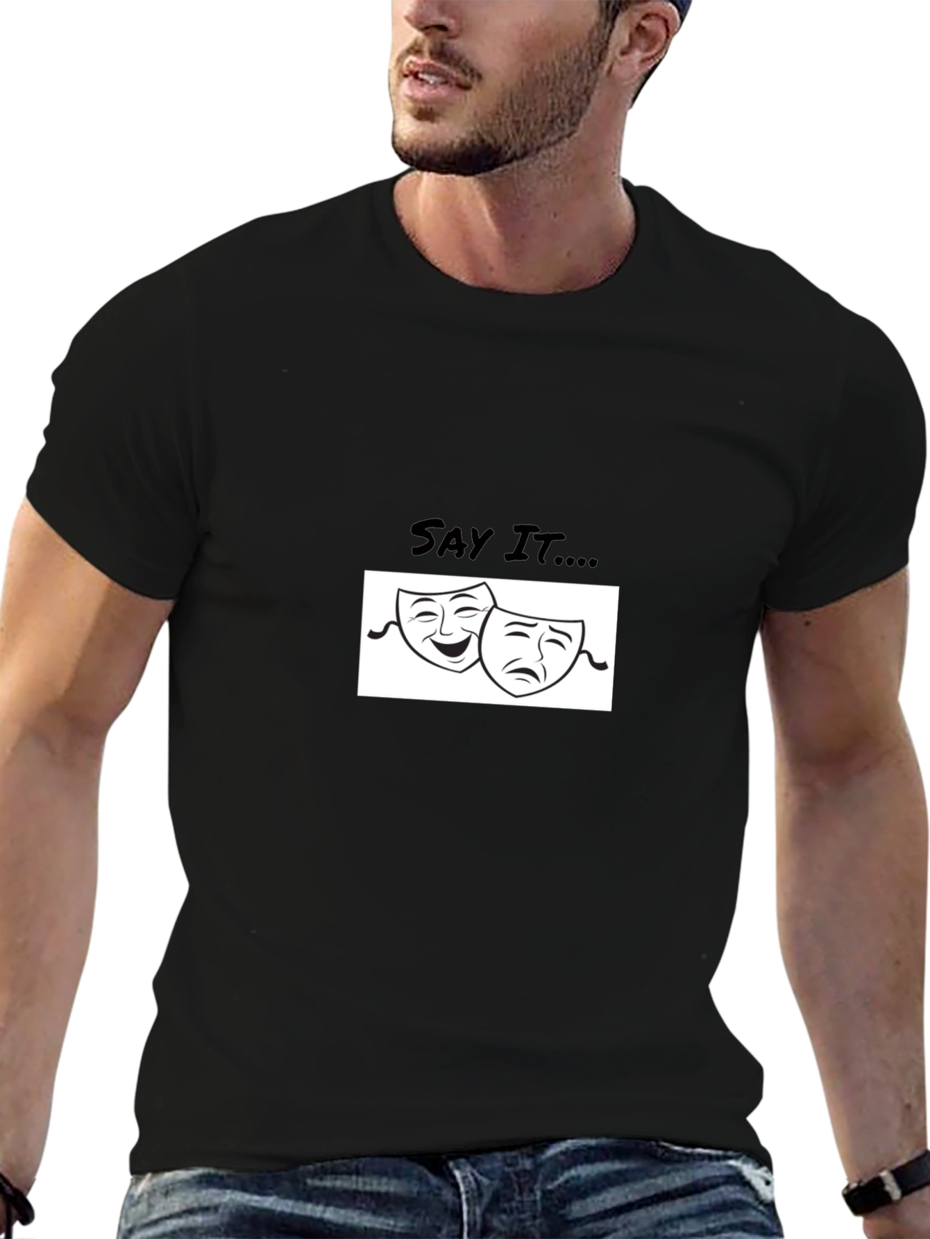 Comedy Tragedy Mask Tee - Say It...