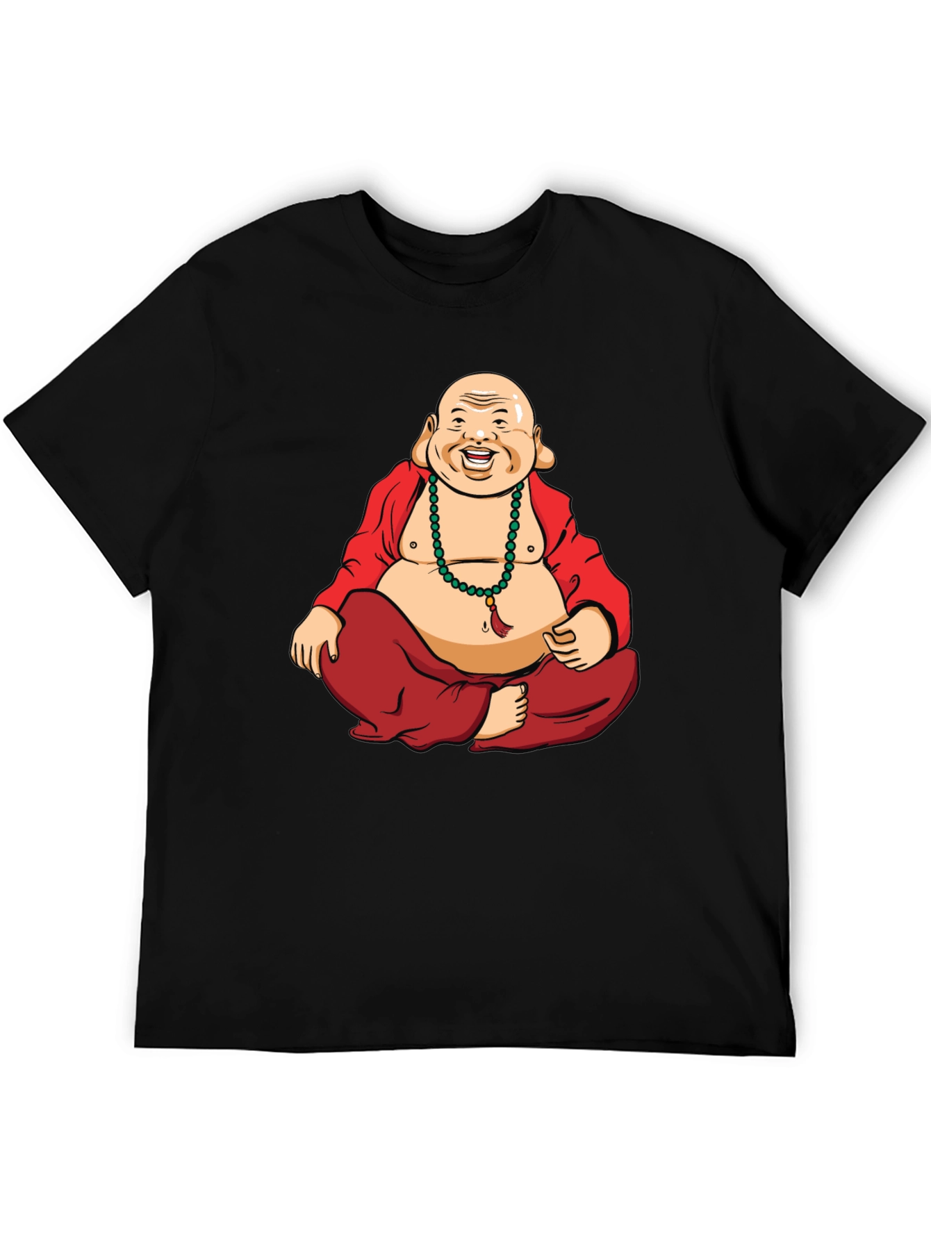 Buddha Graphic Tee - Black Cotton T-Shirt