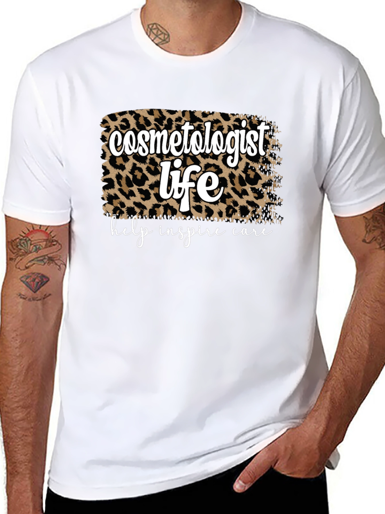 Cosmetologist Life Leopard Print T-Shirt
