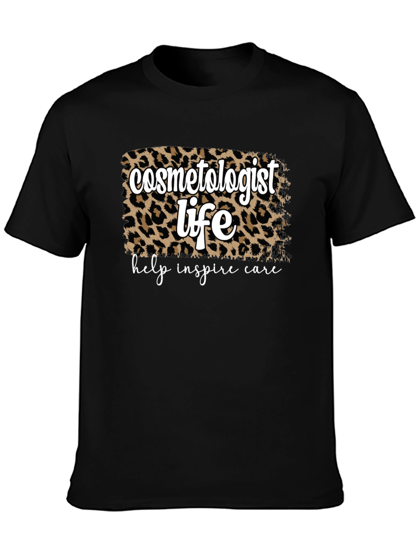 Cosmetologist Life Leopard Print T-Shirt