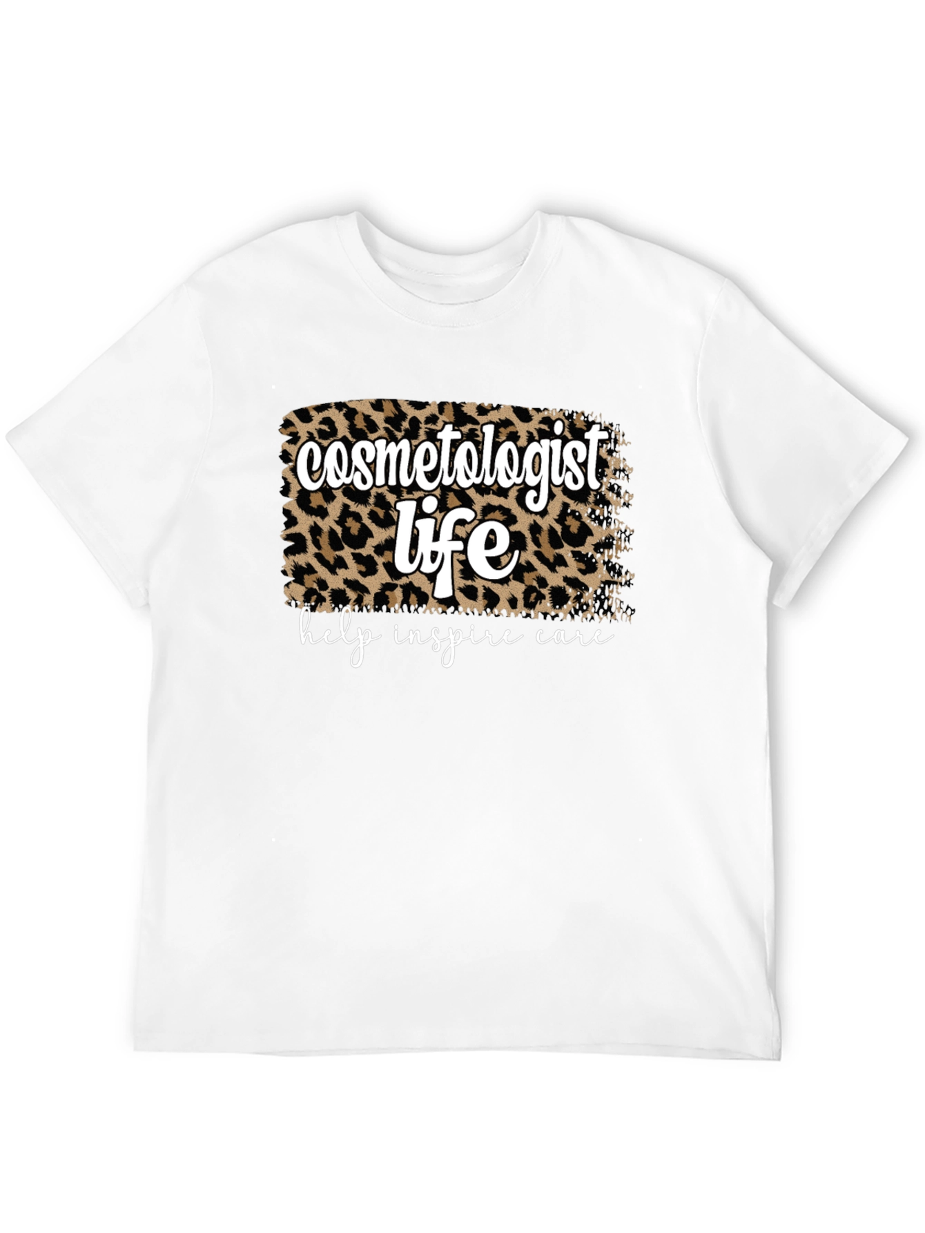 Cosmetologist Life Leopard Print T-Shirt