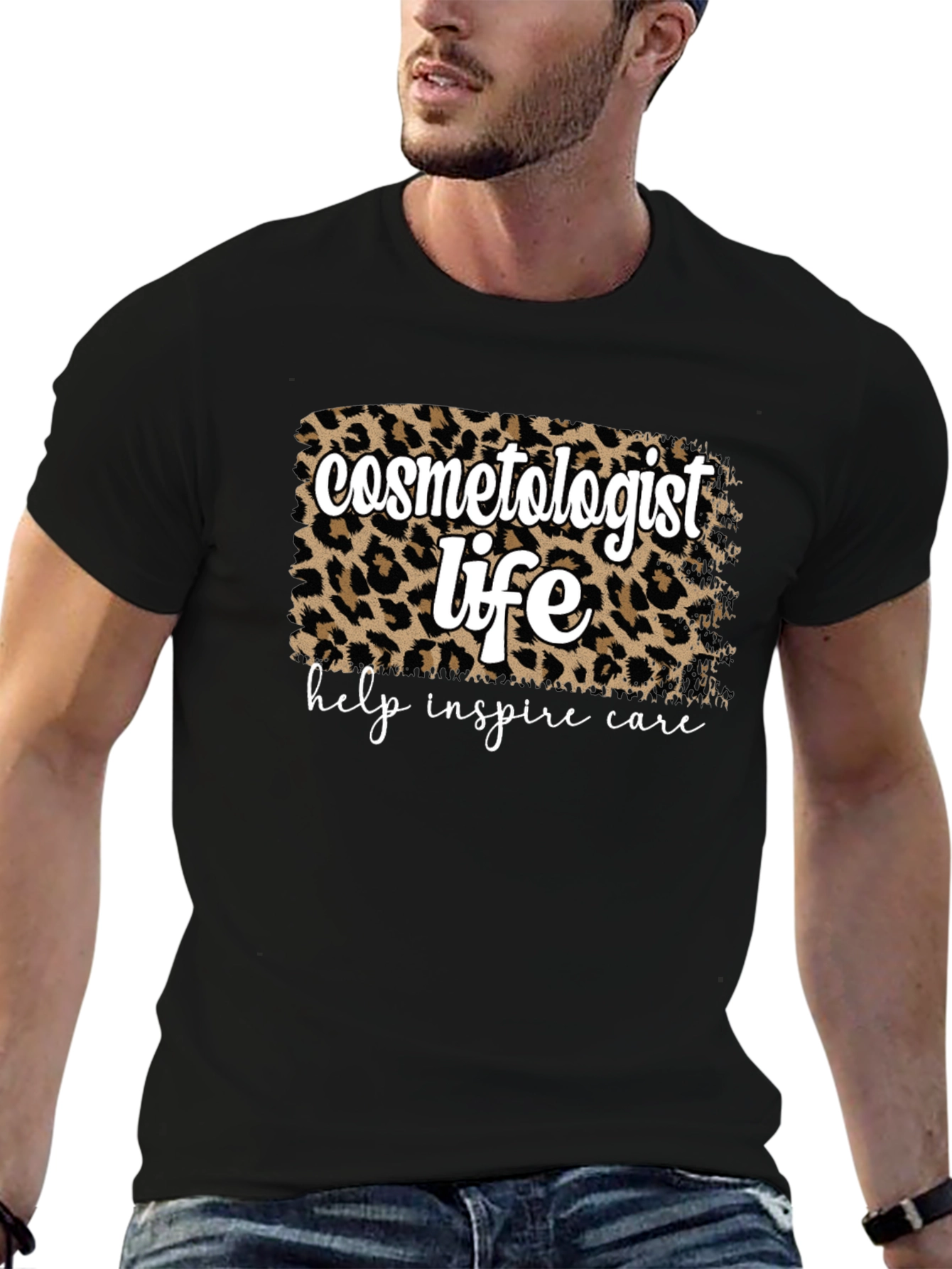 Cosmetologist Life Leopard Print T-Shirt