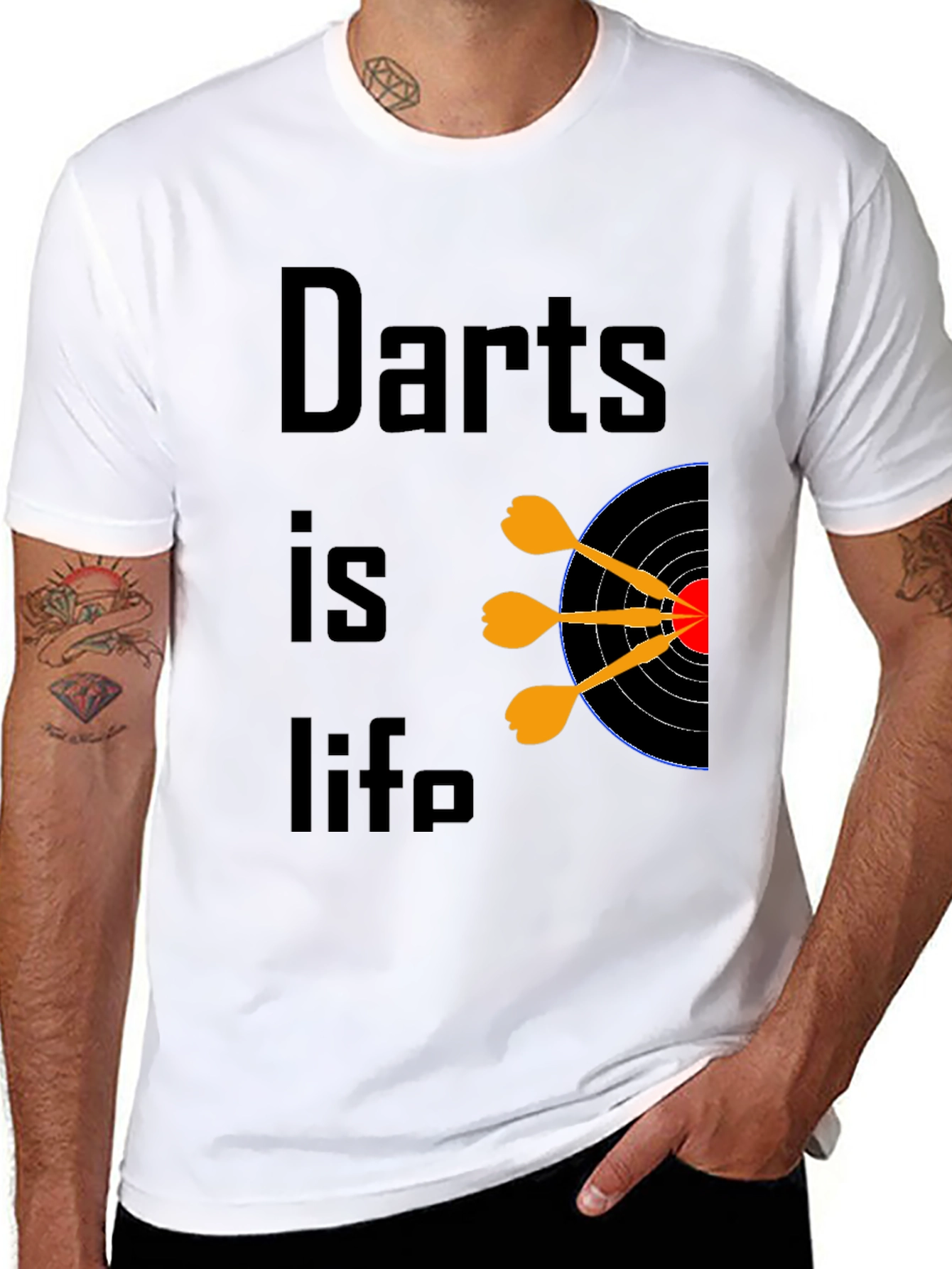 Darts is Life Black Graphic Tee