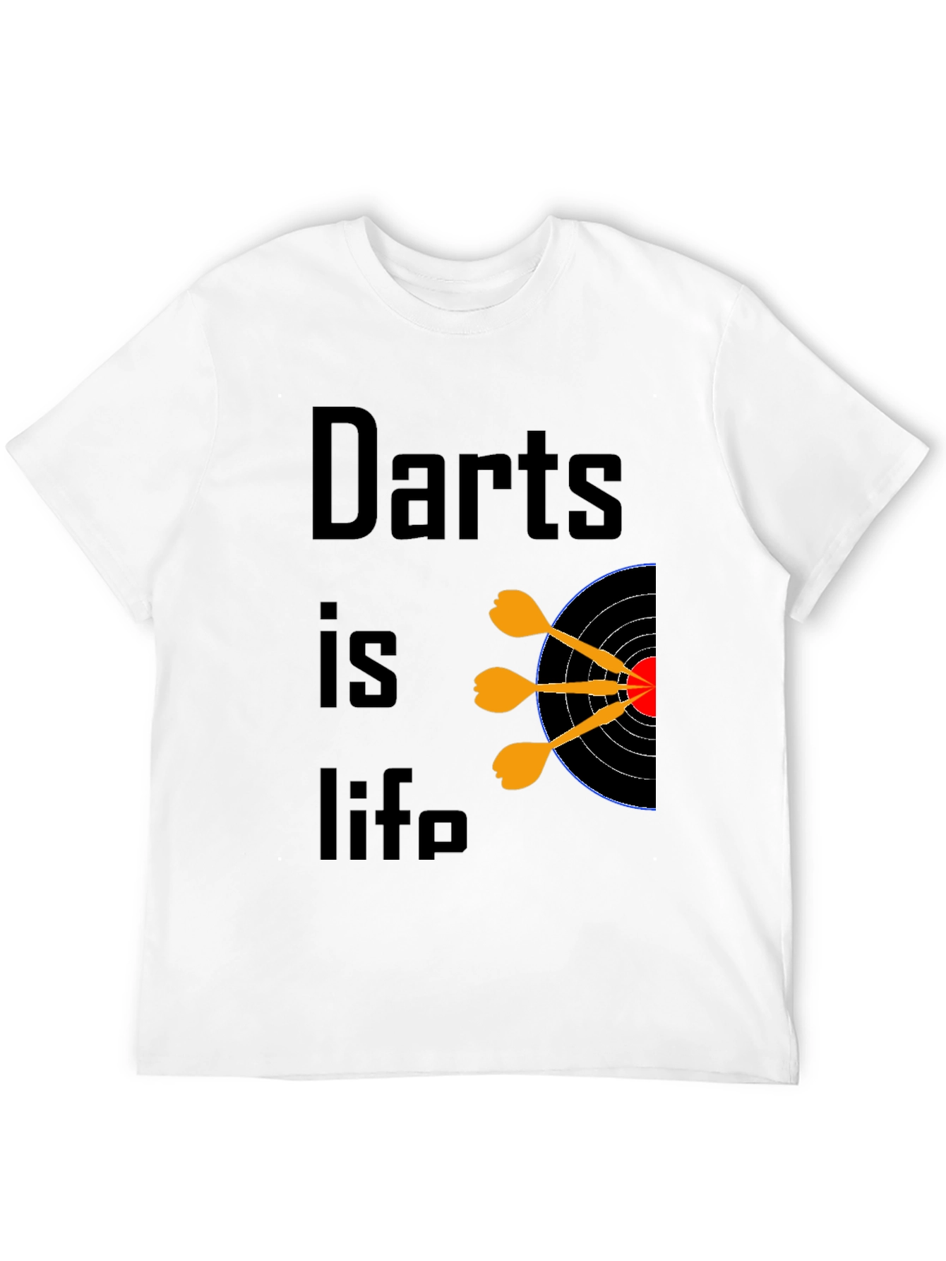 Darts is Life Black Graphic Tee