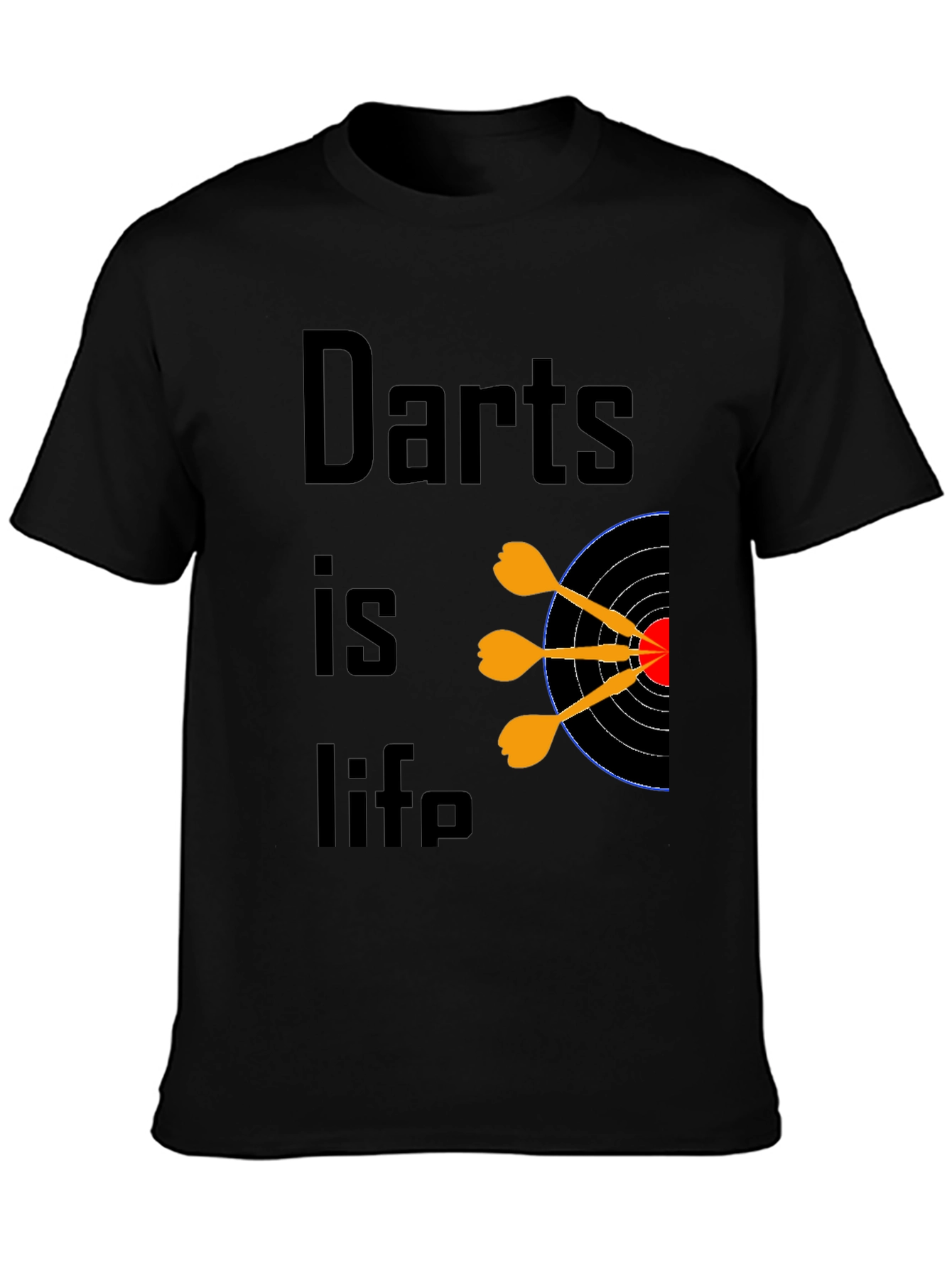 Darts is Life Black Graphic Tee
