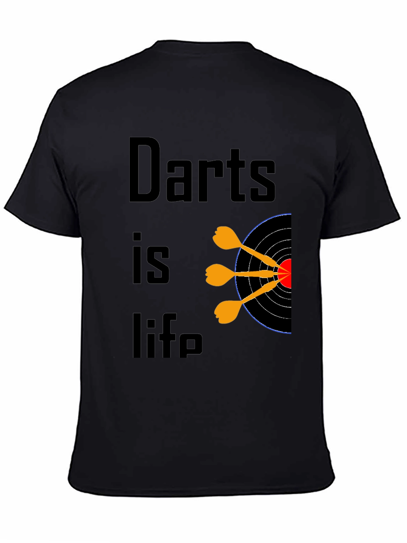 Darts is Life Black Graphic Tee